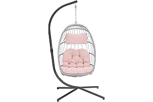 Suspended In The Tranquility Of Yechen's Pink Papasan Chair Swing