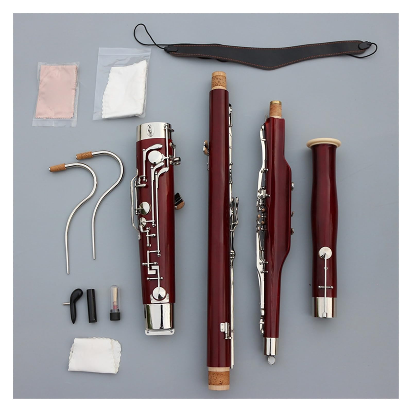 Strumento A Fiato Per Fagotto Basso Oboe Con Corpo In Acero Per Studenti, Con Custodia E Accessori Set con Fagotto