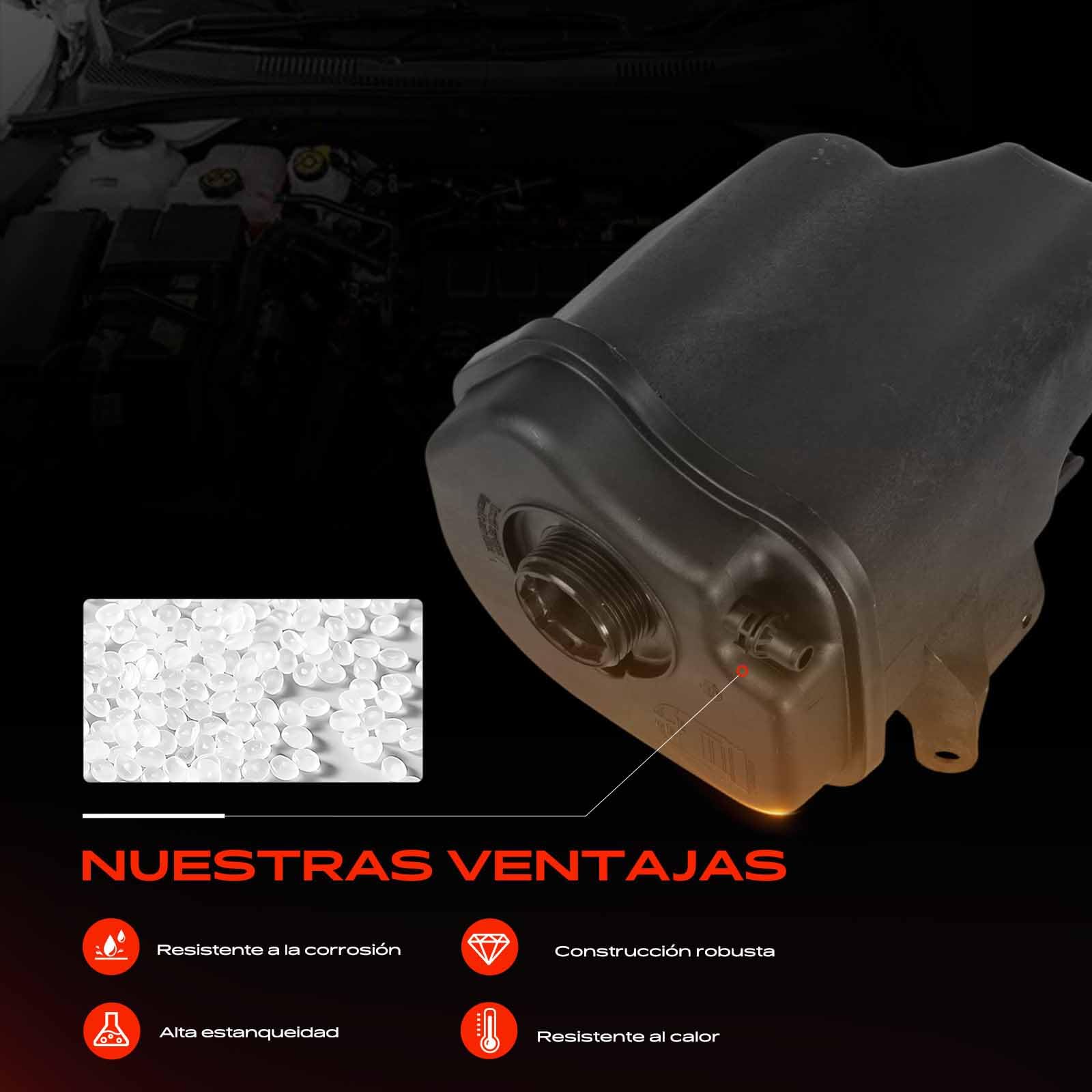 Frankberg Depósito de compensación depósito de refrigerante Compatible con X5 F15 F85 3.0L X5 E70 3.0L X6 E71 E72 3.0L X6 F16 F86 3.0L X5 E70 4.8L Replace# 603-361