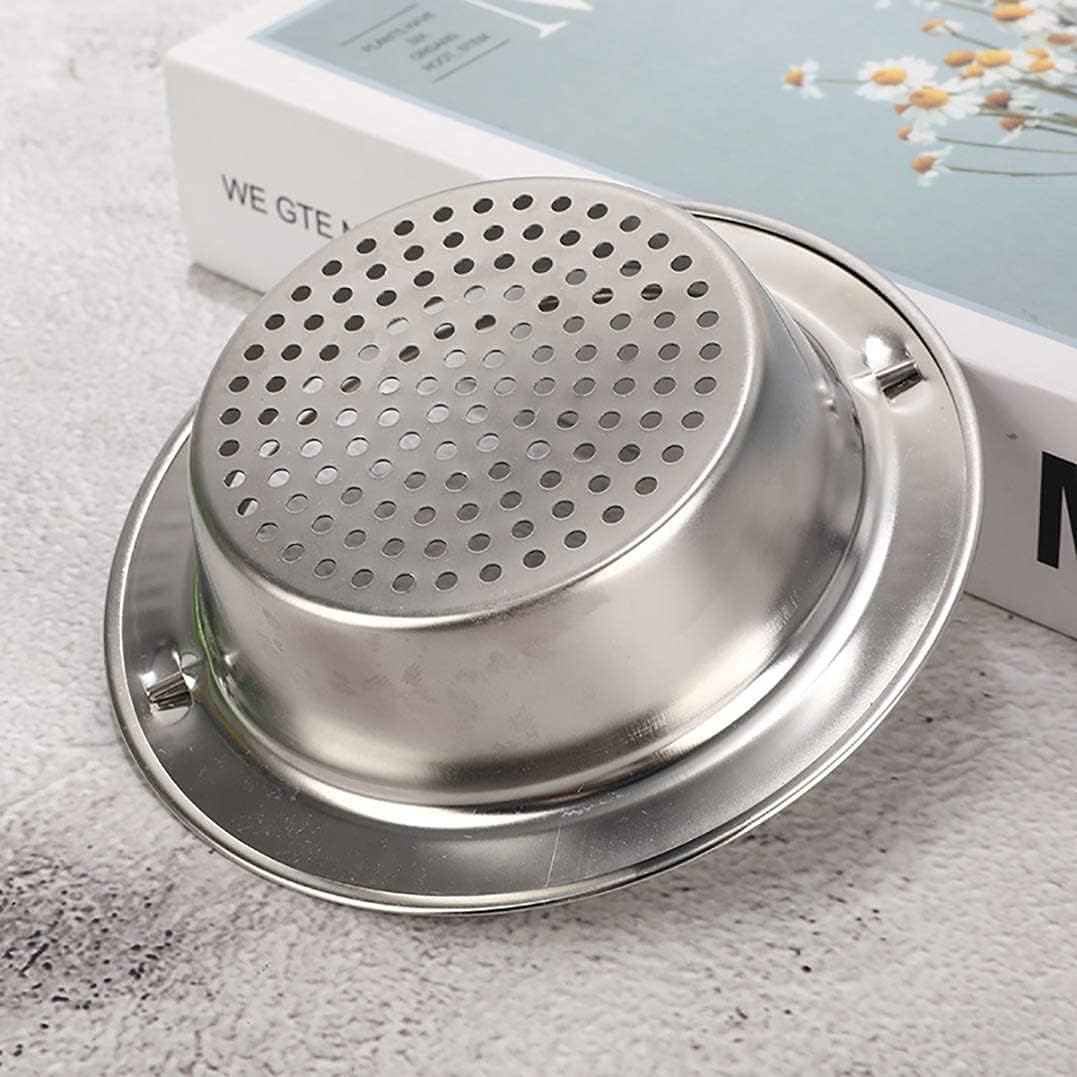 abidoot Kitchen Sink Strainer Basket Catcher 2 pack 4.33 inch(Hand-Held), Anti-Clogging Stainless Steel Drain Filter Strainer - Dishwasher Safe (Silver) (Stainless Steel)