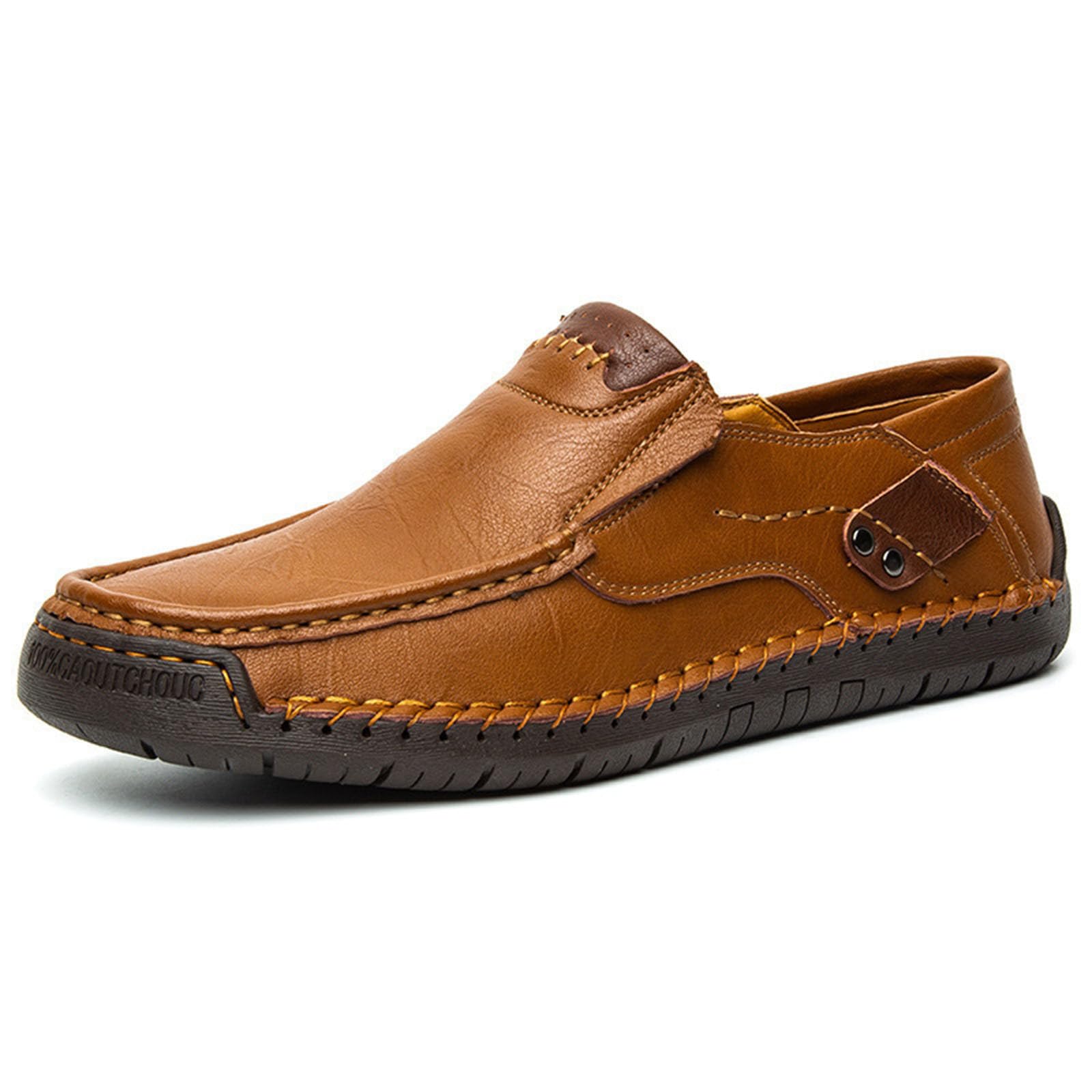 Bayerische Schuhe - Paar Stil Handgemachte Herren Outdoor Freizeitschuhe EIN Fuß Flache Lederschuhe Frühling Low Top Plus Große GrößeLeFu Rindsleder