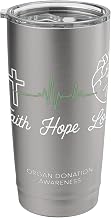 Faith Hope Love Organ Donation Awareness for Supportive Stainless Steel Insulated Tumbler