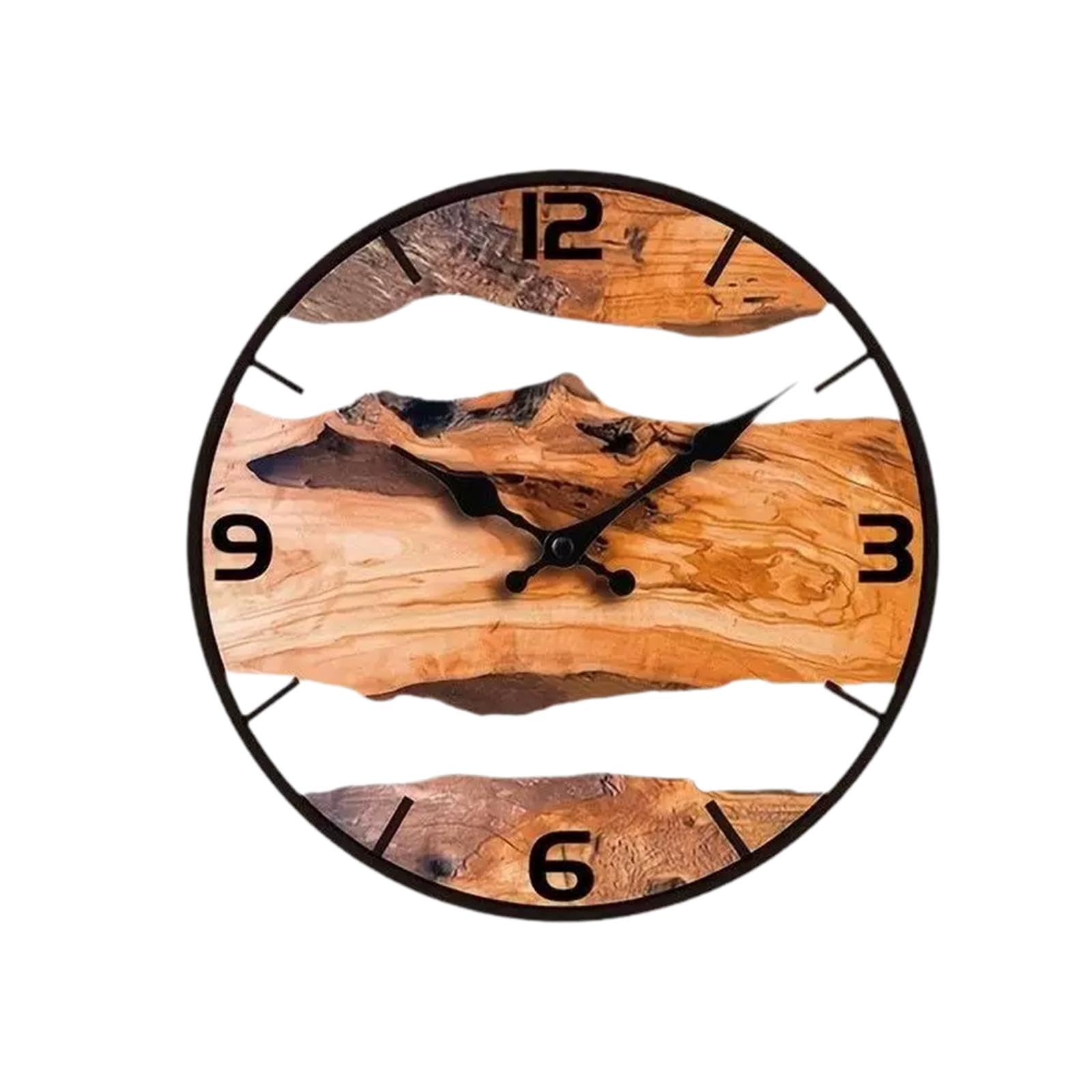Horloge murale silencieuse en bois finie l'angoisse du tic-tac
