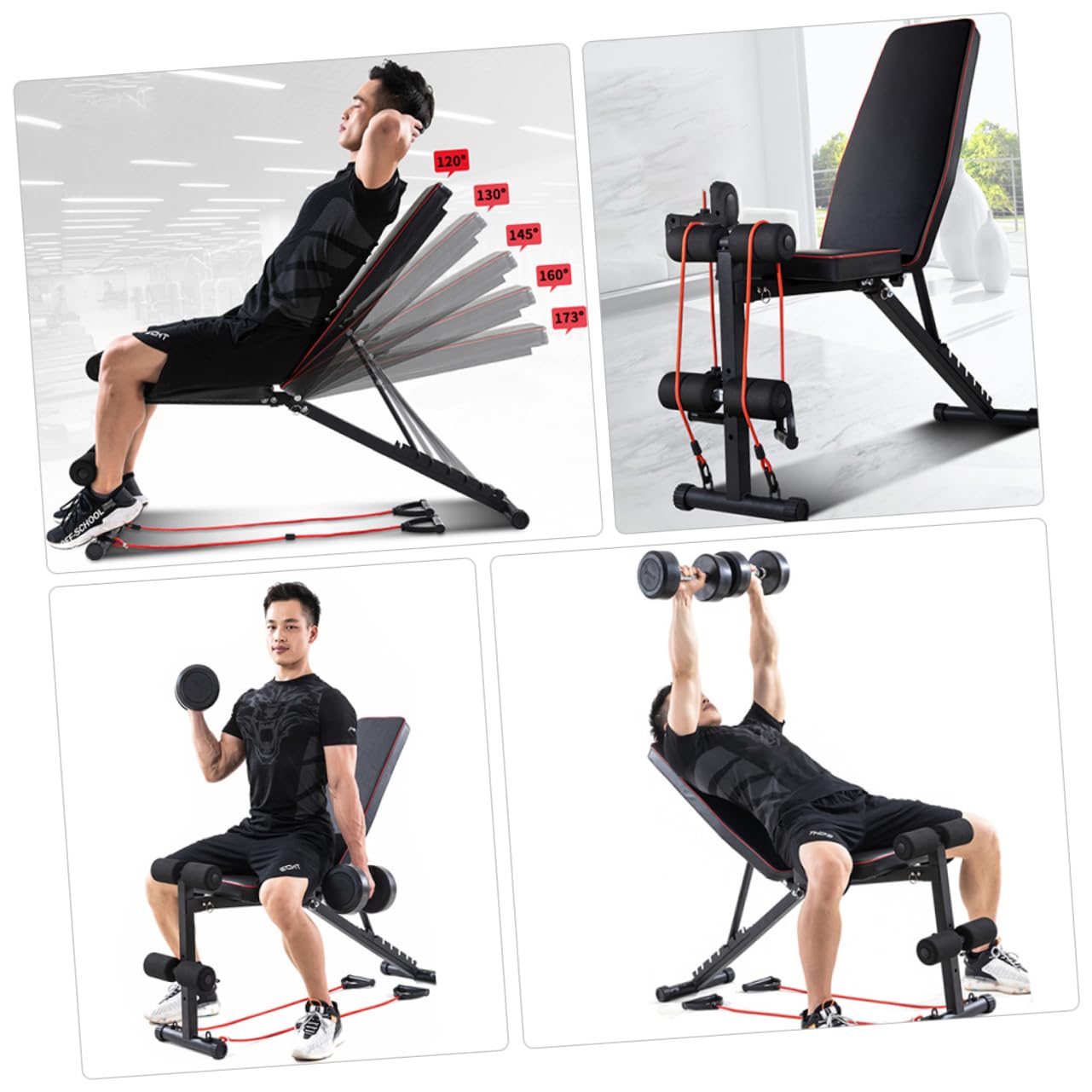 Parliky Exercise Bench for Bench Press 18 Training Modes Home Gym Workout Fitness Chair
