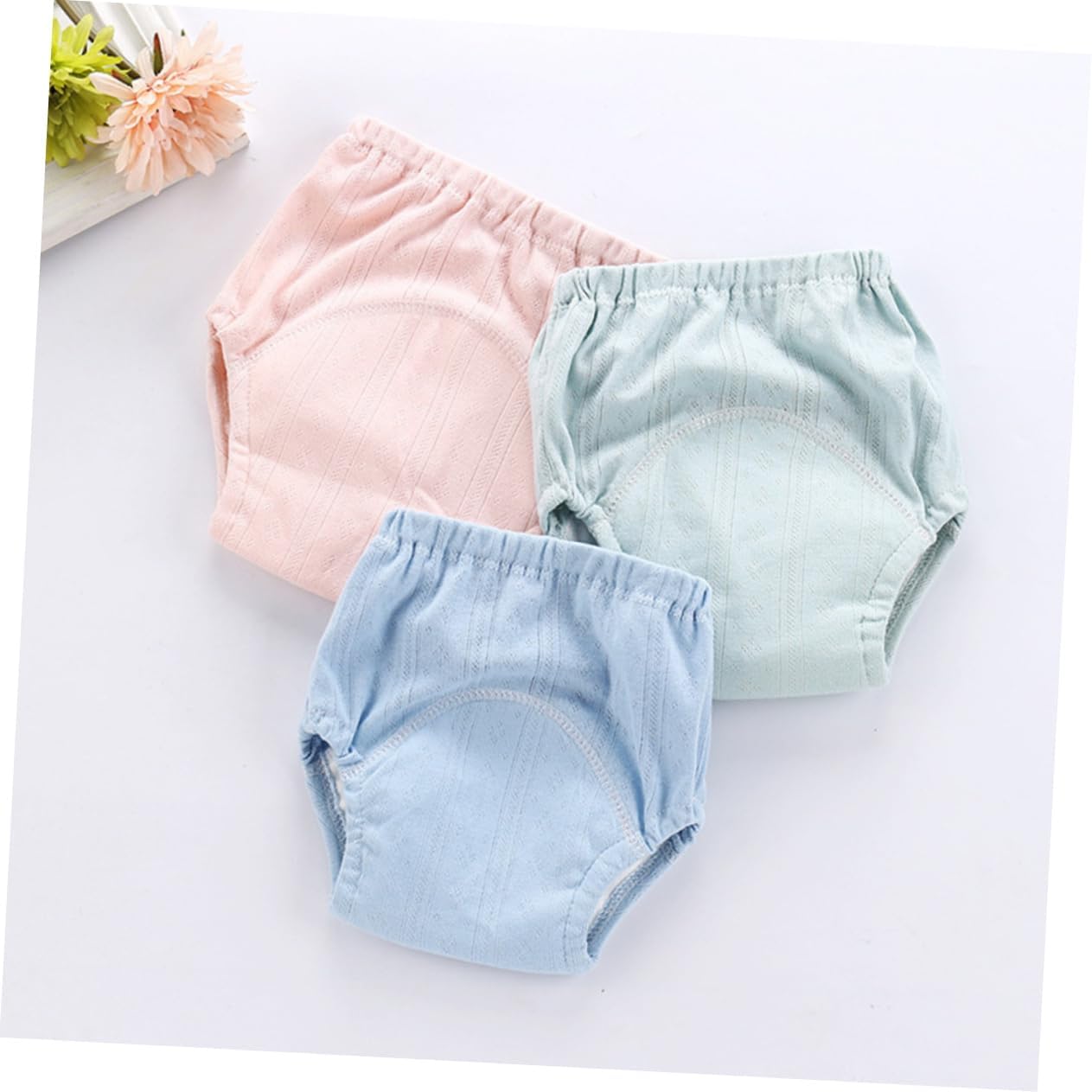 Sosoport 3pcs Training Pants for Diapers Tummy Control Underwear Boy Girl Potty Training Pants Breathable Cotton Mixed Colors