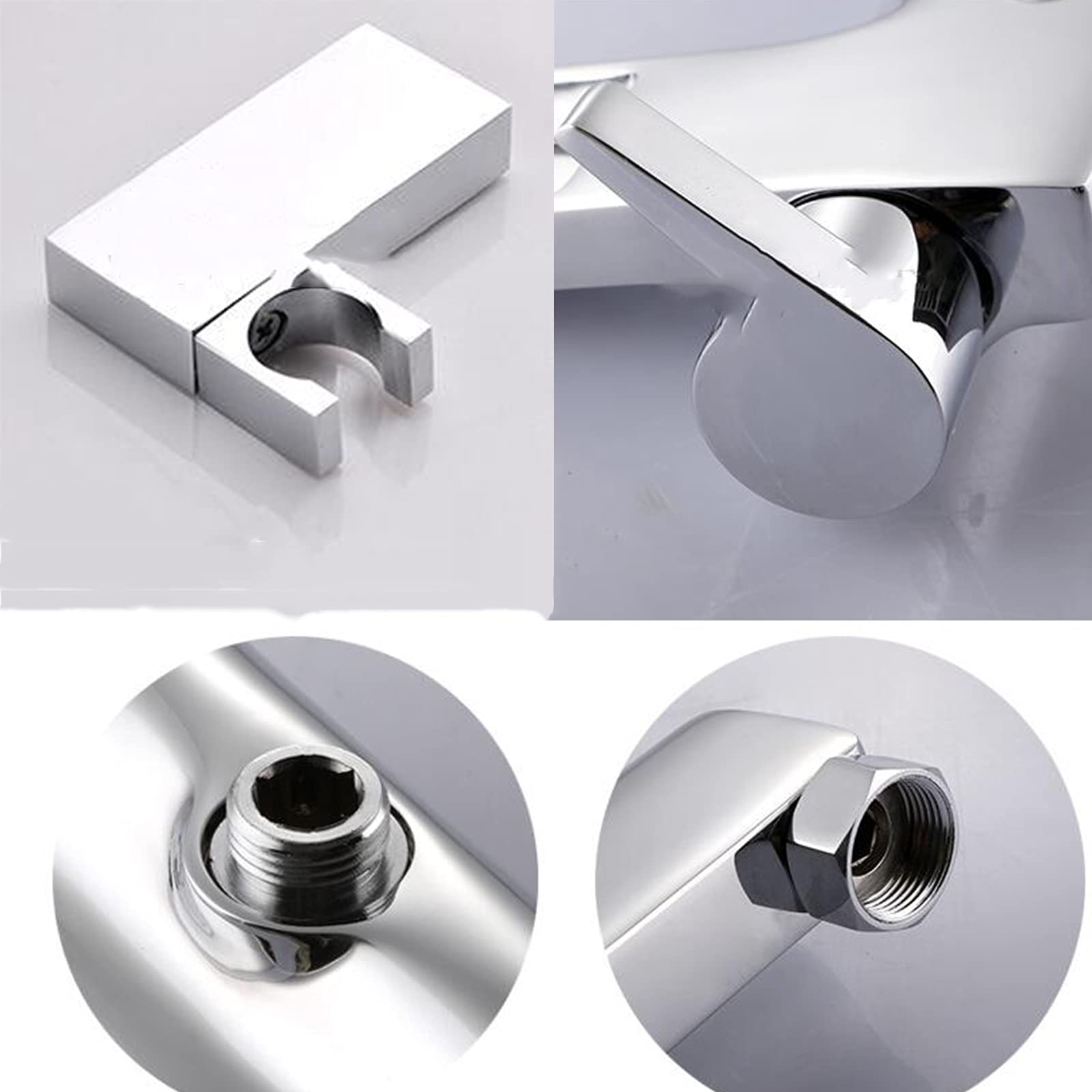 Grifo para bañera Grifo para bañera en Cascada Grifo para bañera de latón Grifo para bañera con Agua fría y Caliente Llenador de bañera montado en la Pared con Ducha de Mano Grifo para Ducha, Cromado