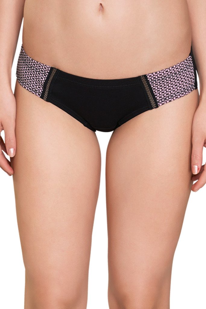 Inner SenseOrganic Cotton Antimicrobial Women's Polka Dot Bikini Black
