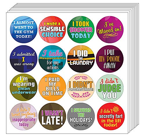 Creanoso Stickers for Adults Series 1 (10-Sheet) â€“ Great Party Gags DIY Supply Collection Bulk Pack â€“ Great Stocking Stuffers Gifts for Men Women Employees â€“ Wall Art Decal DÃ©cor â€“ Sticker Giveaways