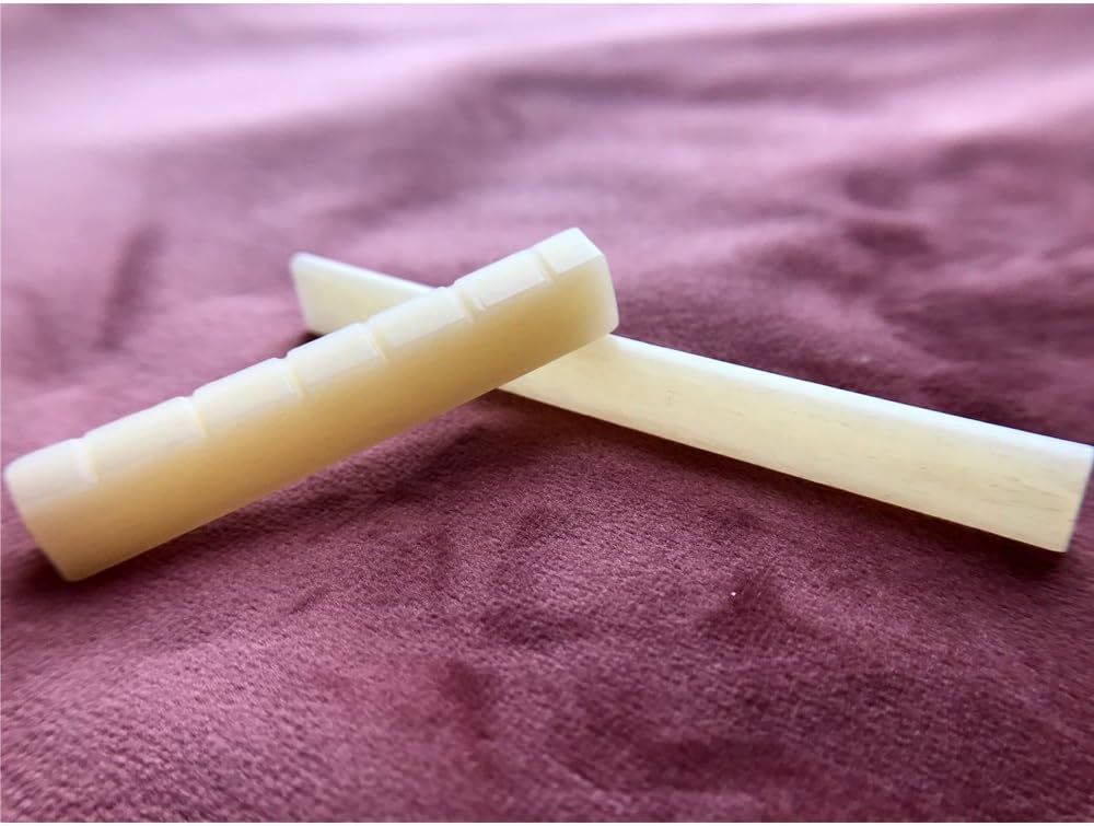Real Camel Bone Classical Guitar Bone Saddle and Nut Bridge Saddle Bone Saddle Bone Nut for High-end classical guitar