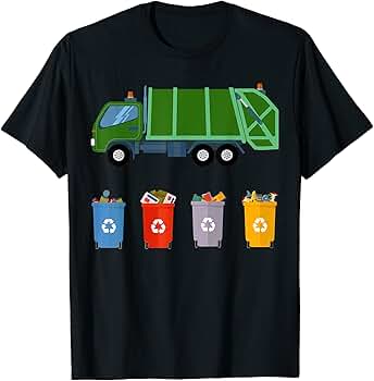 Garbage truck t shirts for toddlers Clearance