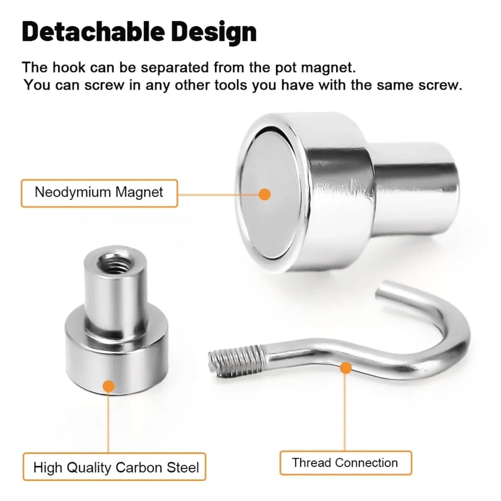 Hook,Strong Magnetic Hooks - 12 Pack Silver Magnet Hooks for Kitchen, Fridge, Office, Classroom, Camping Accessories - Heavy Duty(20mm)