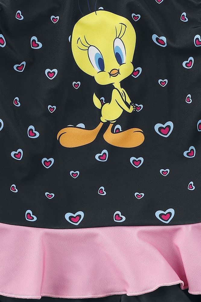 LOONEY TUNES Kids - Charming Tweety Mujer Bañador Infantil Negro