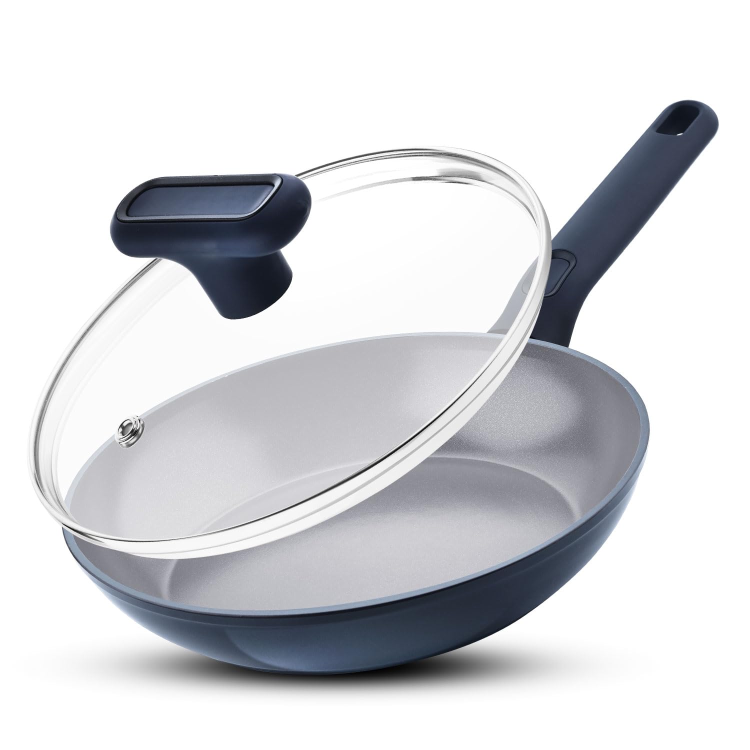 BERGNER Jade 24cm Frypan with Glass Lid, Ceramic Non-Stick Coating, Sturdy Soft Touch Handle, PFOA/PFAS/PTFE Free, Consumes Less Oil, Healthy Cooking, Forged Aluminium - Induction and Gas Stove Ready-image-13