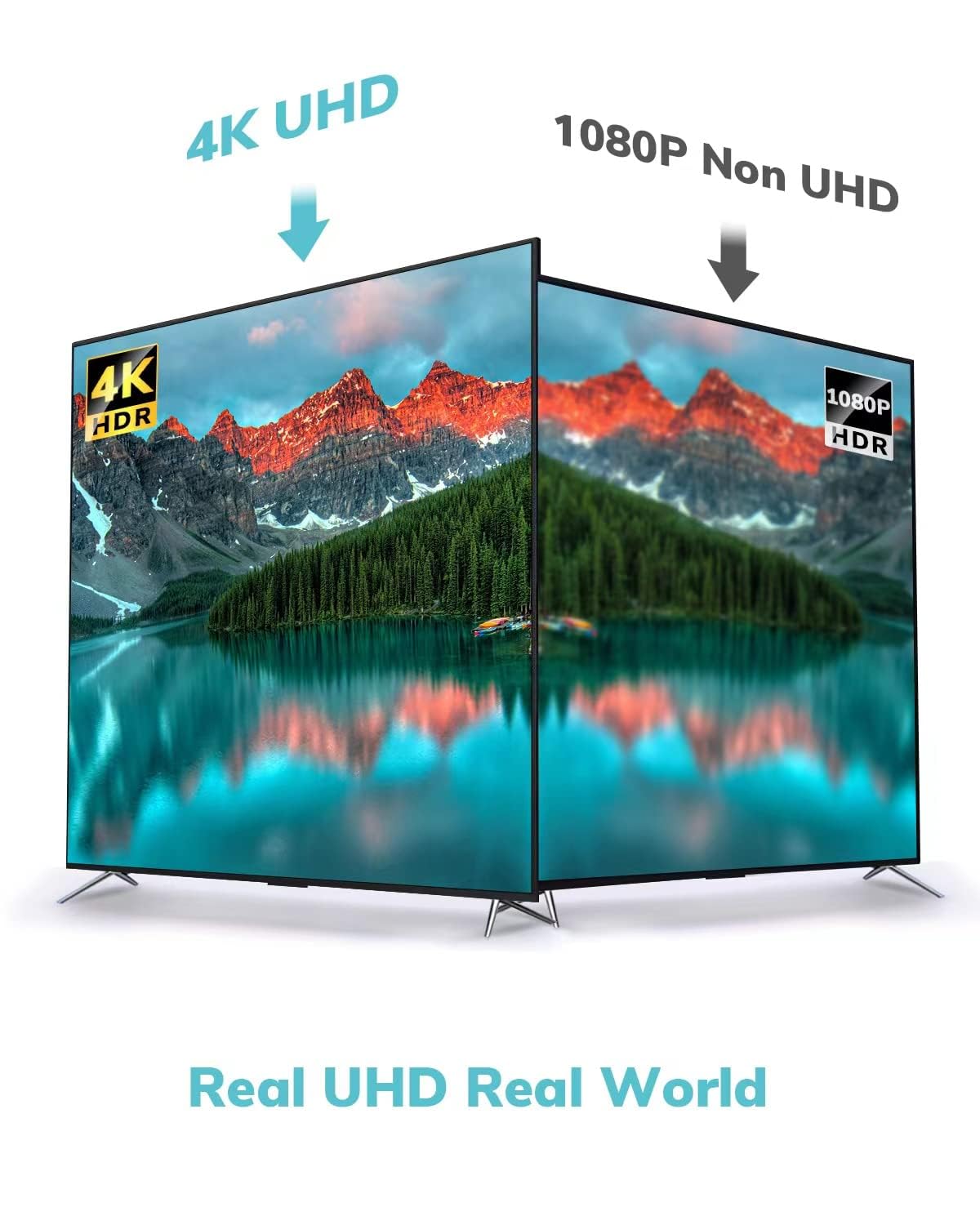 Lot de 10 adaptateurs DisplayPort 4K vers HDMI unidirectionnel DP vers HDMI 2K @ 60 Hz 1080p @ 120 Hz UHD en nylon tressé (mâle vers femelle) compatible avec Dell, Lenovo, HP, GPU, AMD