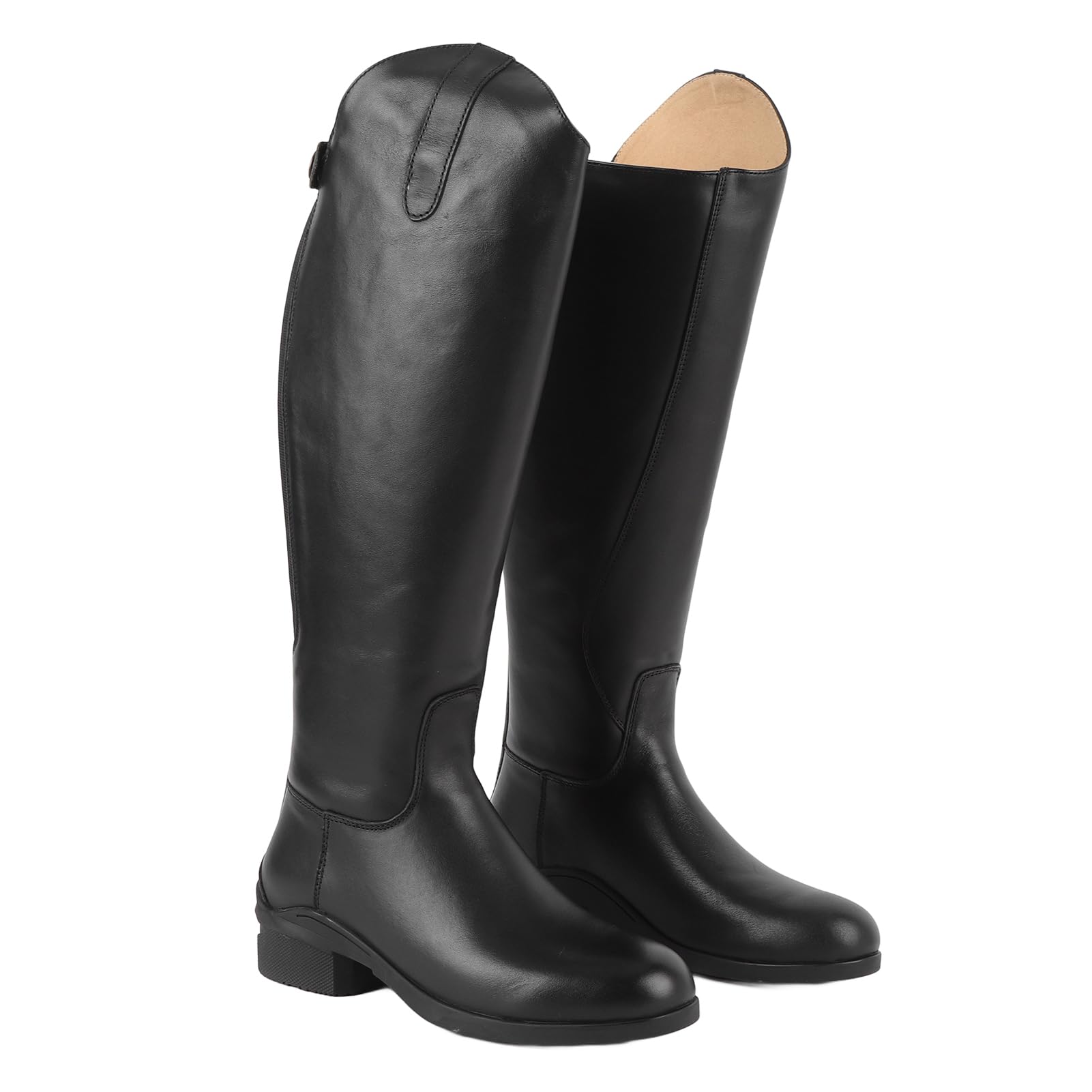 RiToEasysports Stivali da Equitazione Alti, Stivali da Equitazione in Pelle da Unisex Eleganti e Minimalisti per Uomo e Donna, con Cerniera Posteriore per L'uso Tutto L'Anno