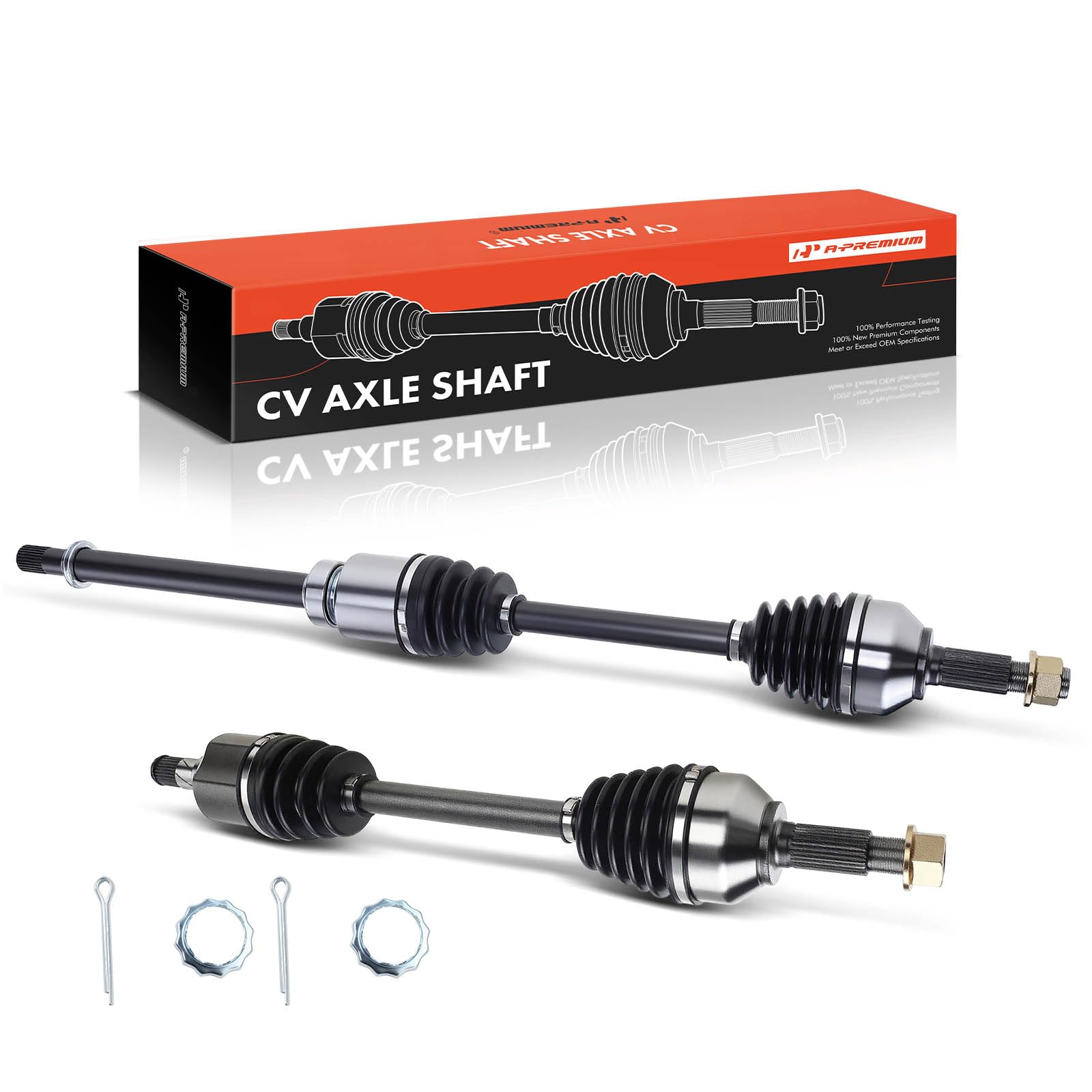 A-Premium Pair (2) Front CV Axle Shaft Assembly Compatible with Nissan Altima 2007-2013 2.5L Automatic CVT Trans, Rogue 2008-2013 FWD, Rogue Select 2014-2015 FWD, Driver and Passenger Side