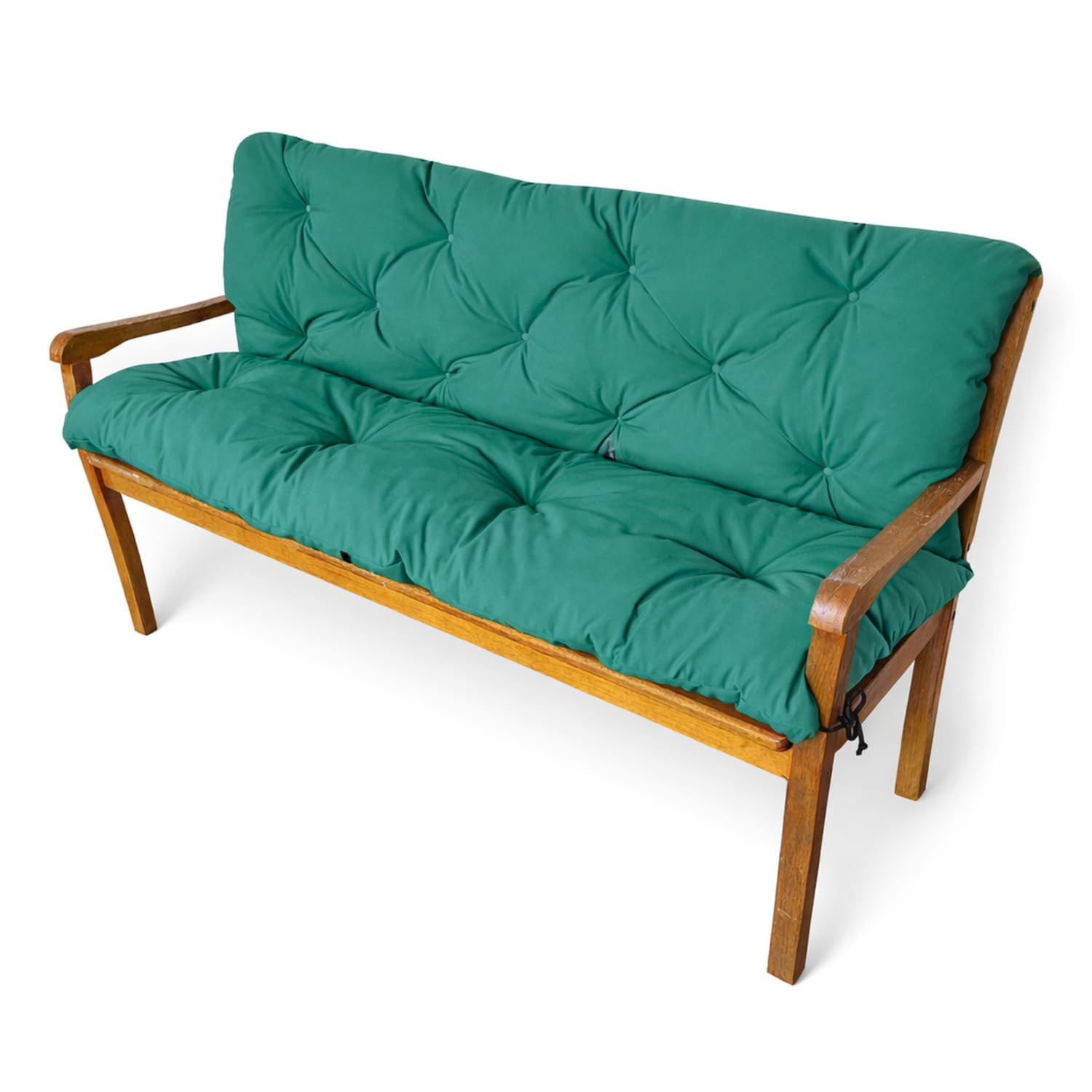 4L Textil Coussin pour Banc de Jardin, balancelle hollywoodienne - Coussin d'assise et de Dossier - Résistant aux intempéries - 100 x 50 x 50 cm - Vert - Résistant aux UV