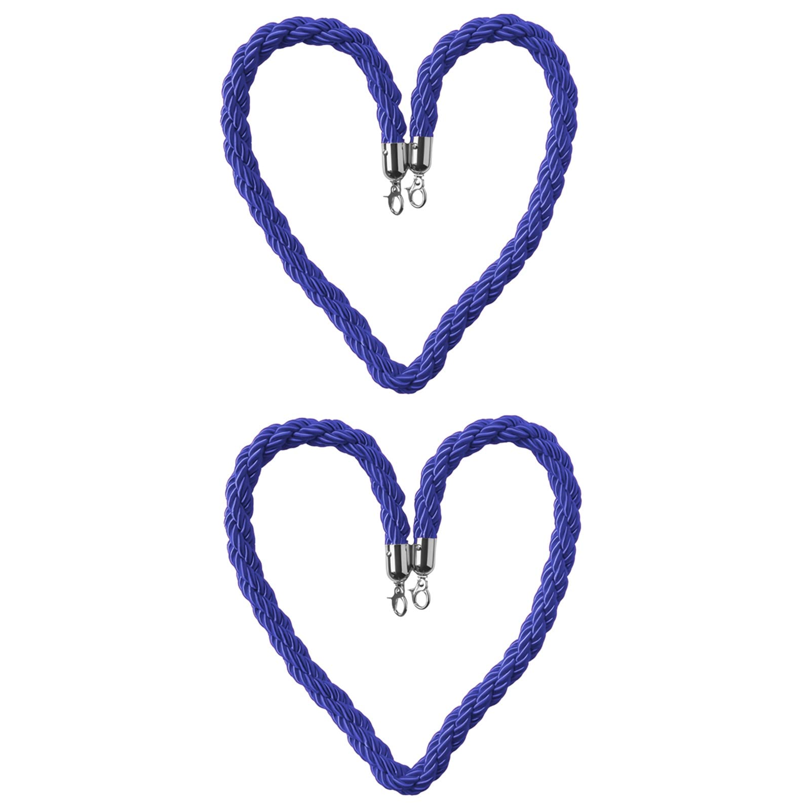 Guardrail rope， Twisted Rope Barrier, Bank Lobby Crowd Queue Divider Ropes for Concerts Theater VIP Stanchion, Hemp Braided(Blue,4.5M/14.7Ft)