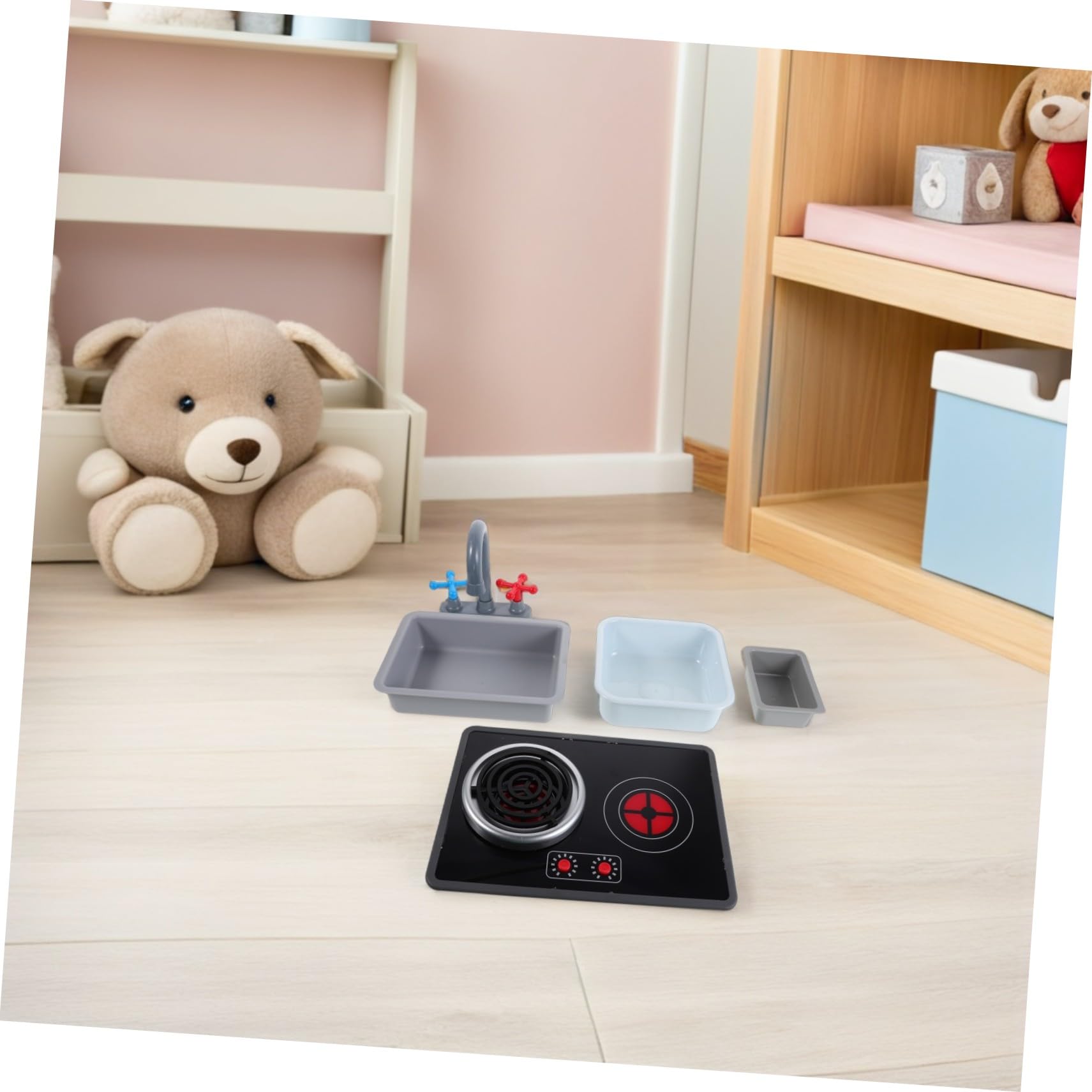 Toyvian 6 Giocattoli Per Giocare a Un Mini Cucina Per Fingere Accessori Plastica