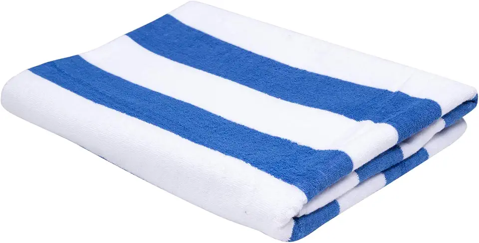 Toalha de Piscina Ibiza Teka Azul Claro Algodão e Poliéster