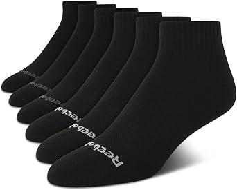 Reebok Men's Quarter Socks - 6 Pack Cushion Quarter Cut Ankle Socks for Men - Breathable Men's Athletic Socks (Size: 6-12.5)