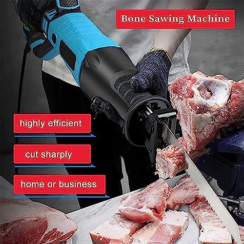 Electric Bone Saw Machine, Butcher Meat Cutter Bandsaw, 1100W Heavy Duty Cutting Tool for Fish, Pork Hoof & Beef, Ideal for Restaurants and Butchers (Red)