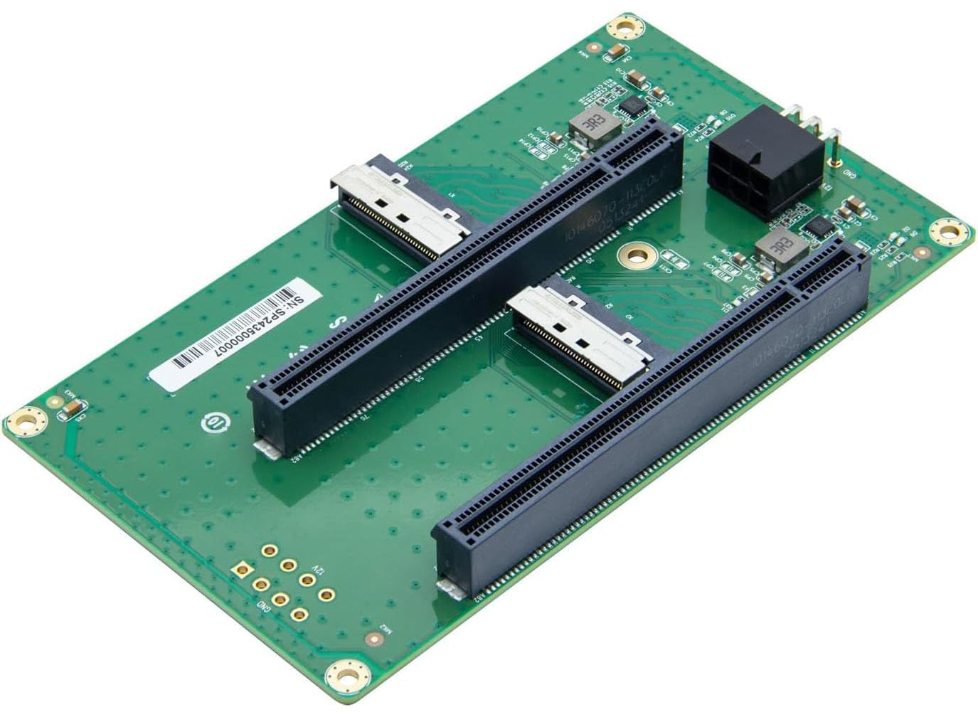 H!Fiber Adattatore da MCIO a 2 porte (74pin) da 8i a PCIe X16 femmina (X8 per ogni slot), Gen5 PCIe5.0
