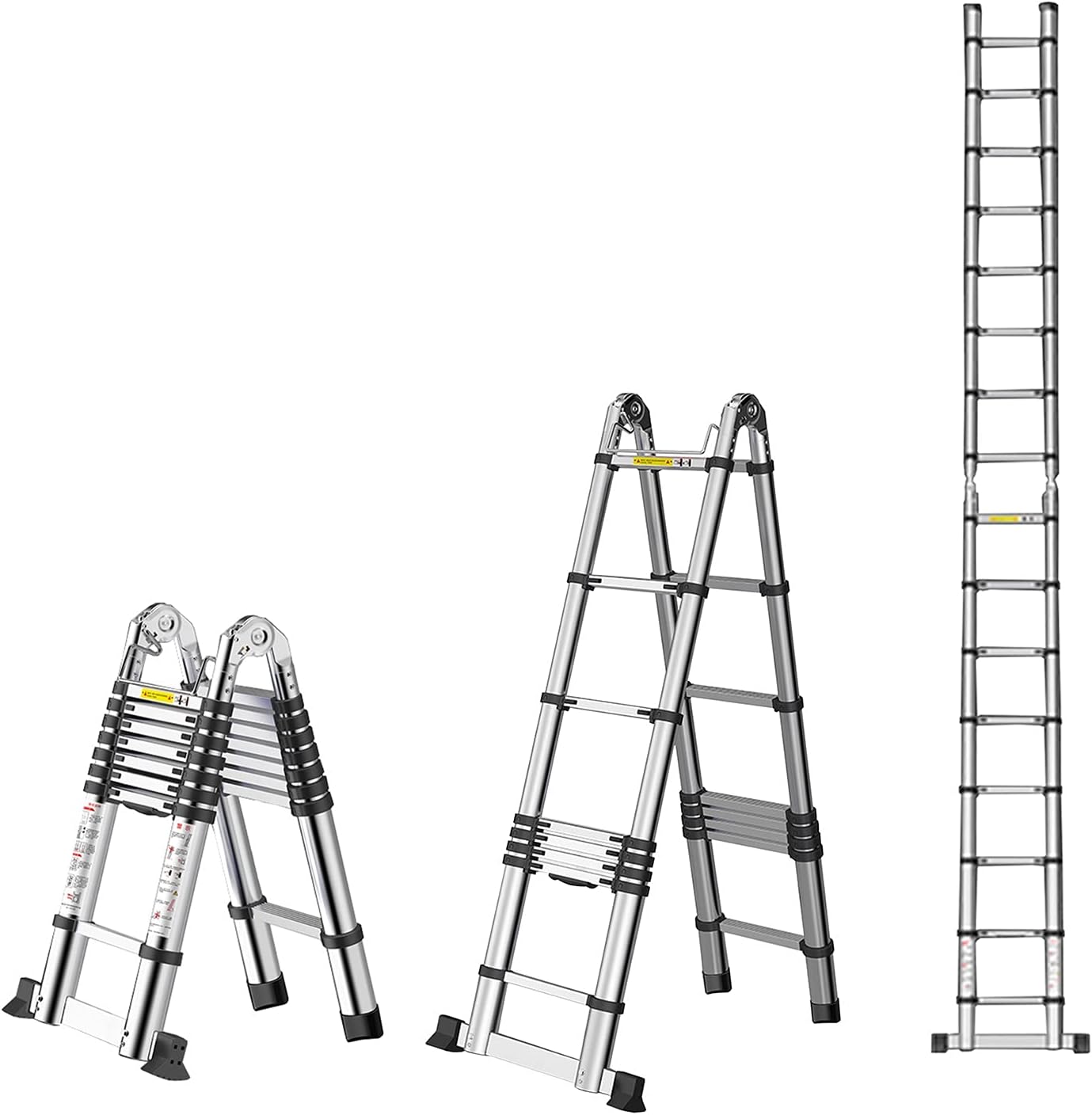 Telescoping Ladder Almighty Telescoping Extension Ladder 2-in-1,Multi-Purpose Aluminum Telescopic Ladders for Easy Storage,Outdoor Work Hobbies Compact Ladder Stabilize