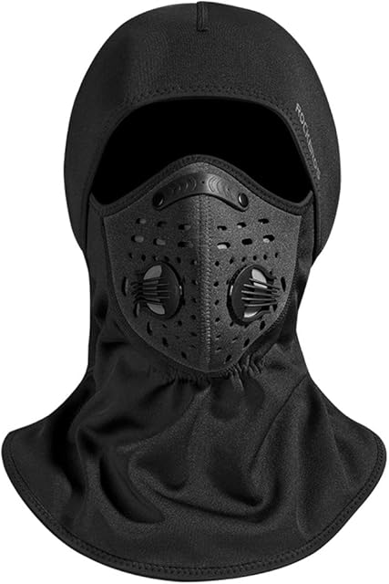 ROCKBROS Balaclava Winter Thermal Fleece Neck Warmer Windproof Dustproof Headcover Outdoor Sports Cycling Skiing Hats Fit Helmet Elastic Universal Size