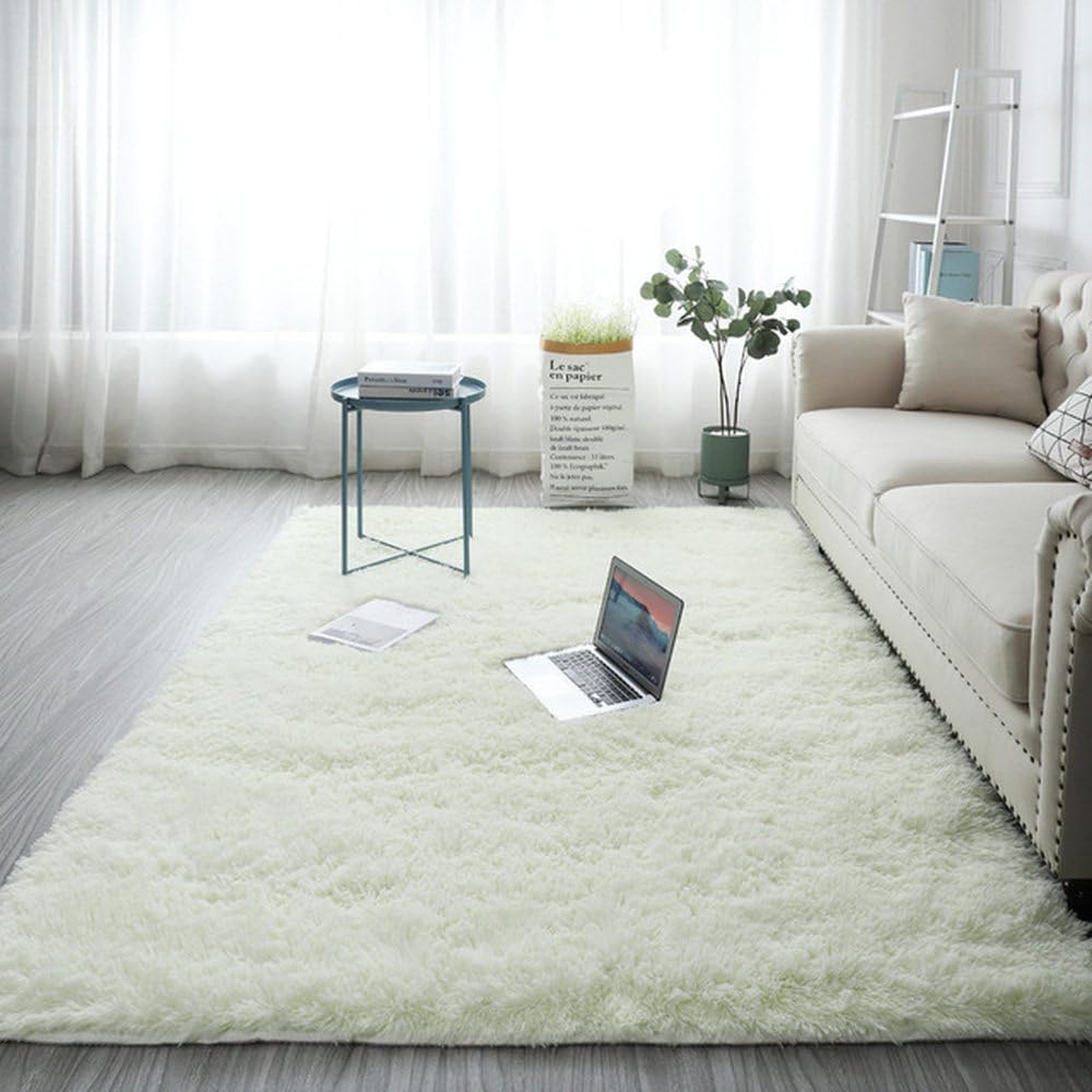 Tapis de salon doux grand tapis en fourrure 140x200 tapis shaggy chambre b