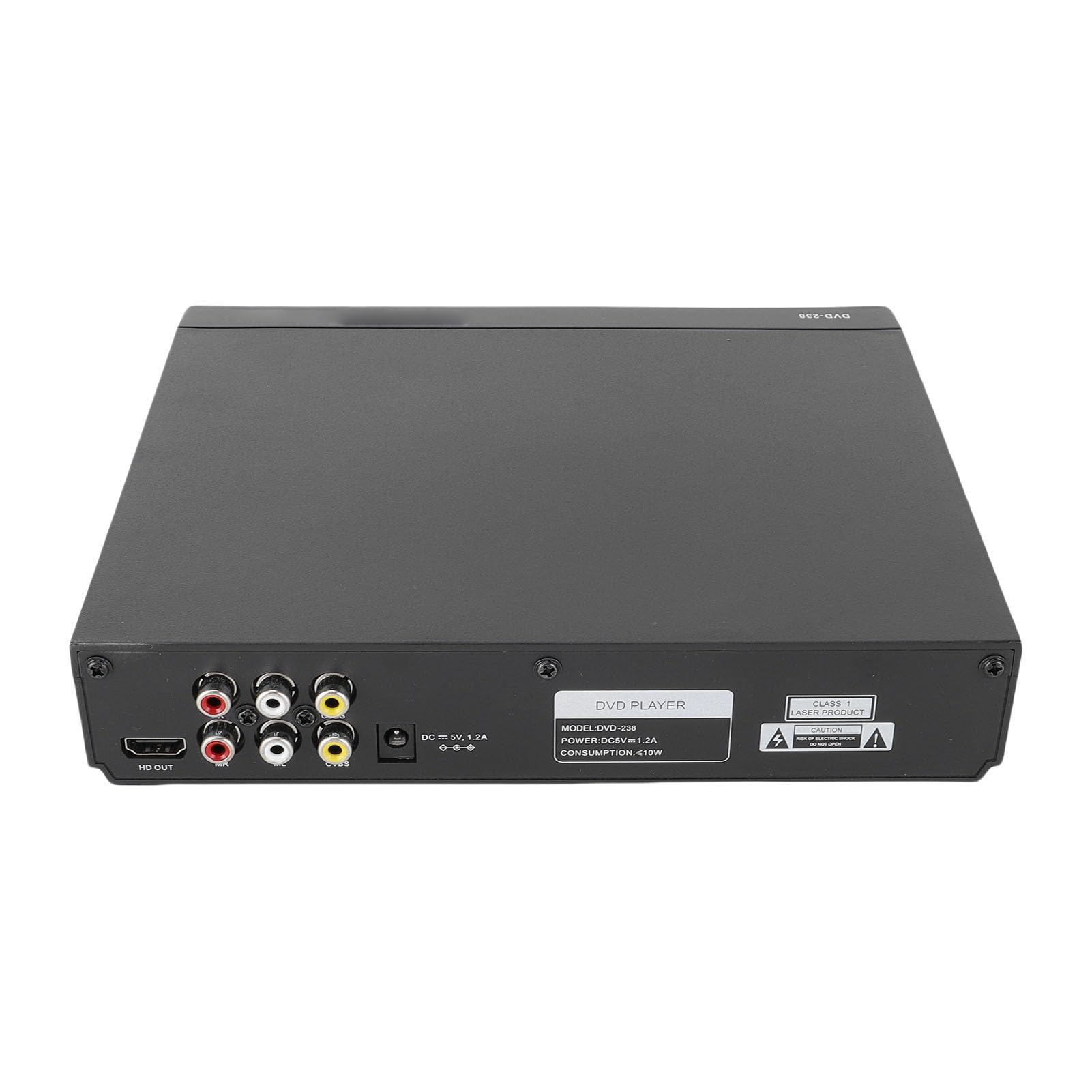 Fabater Odtwarzacz DVD Port USB Odtwarzacz CD dla Wszystkich Regionów z Pilotem Zapewniającym kompatybilność na Całym świecie (wtyczka UE)