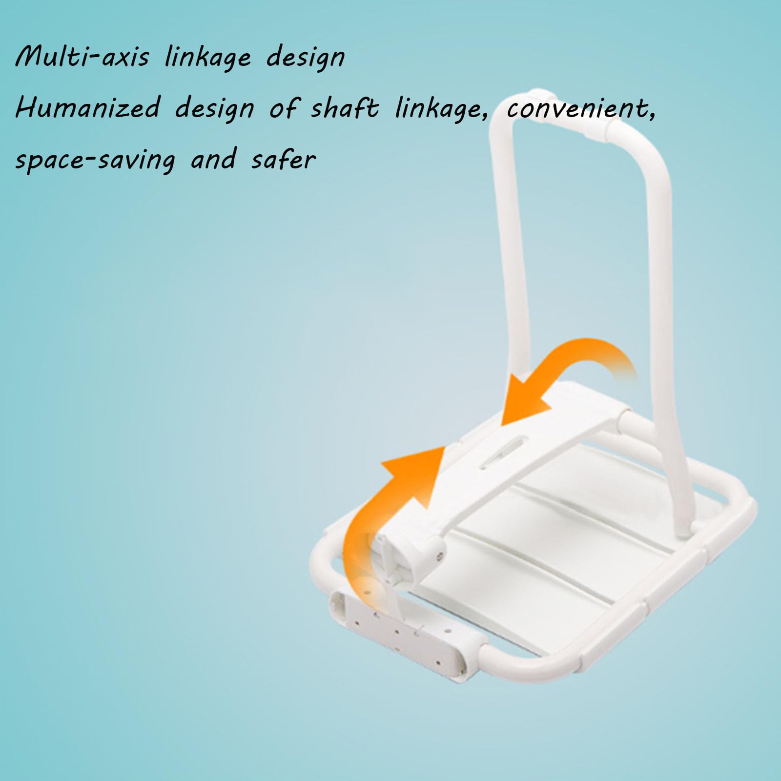 Silla de Seguridad para baño para Personas Mayores, Taburete Plegable para Inodoro, Silla Colgante para Cuarto de Ducha, Ahorro de Espacio, Blanco, Naranja (Yellow)