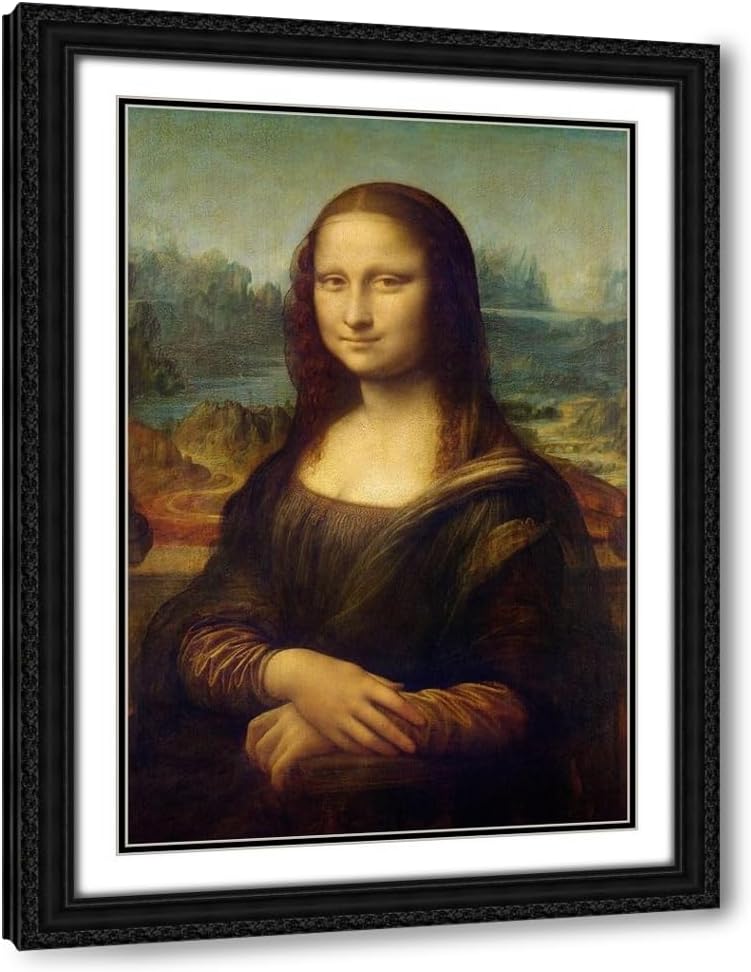 ArtDirect Mona Lisa Custom Framed Art Print Giclee Print or Canvas Options with Various Sizes and Customization by Da Vinci, Leonardo