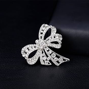 【Llife】BOTTON BROOCH Amazon.com: 1 Piece Brooch Pin Bow Brooch Rhinestone Bow