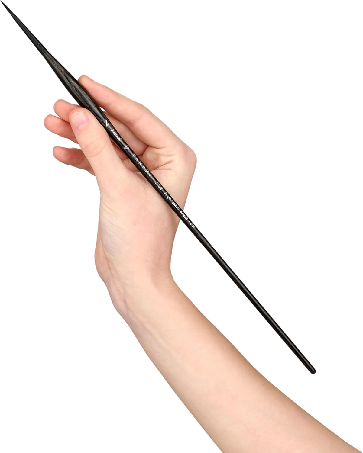 Pan Art Synthetic Round Brush No.02 for Oil Painting - Ideal for Artists - 1 Piece