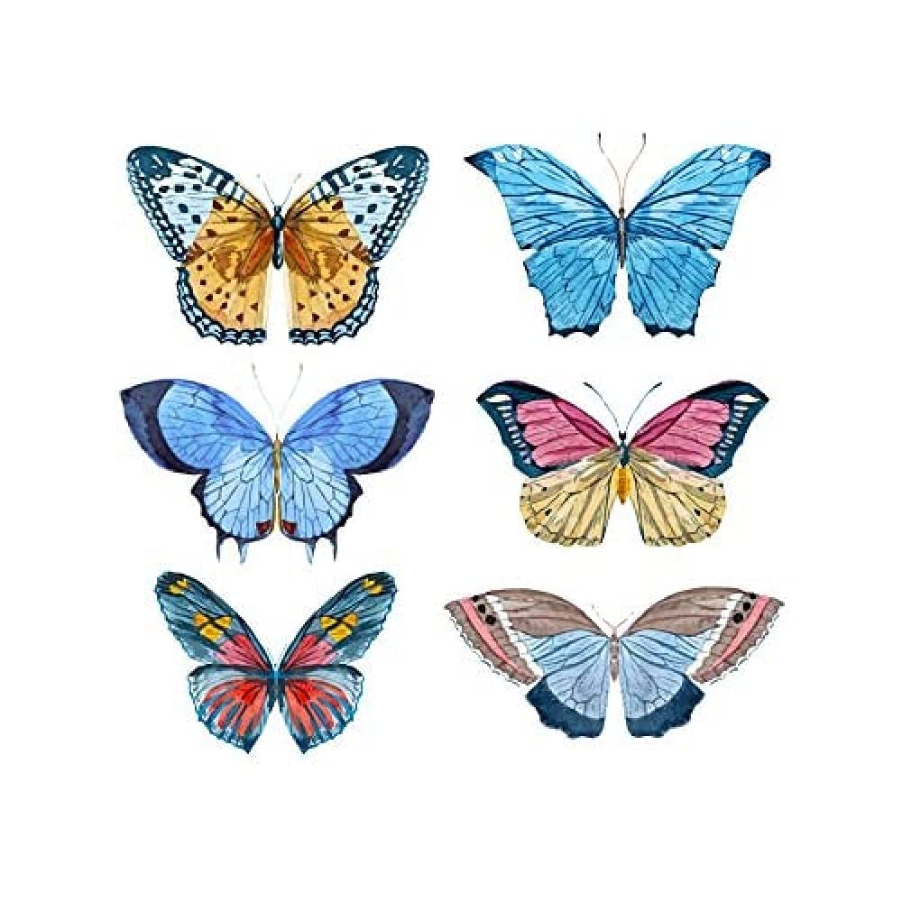 Wee Blue Coo Butterflies Watercolour Unframed Art Print Poster Wall Decor 12x16 inch