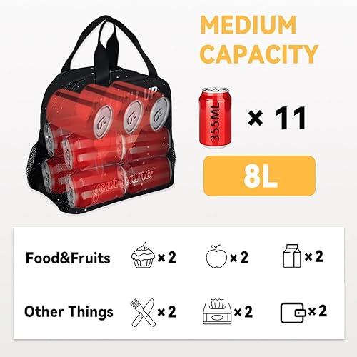 Miniatura 4 de Bolsa de almuerzo personalizada para niños, para la escuela, pequeñas bolsas de almuerzo aisladas, bonita lonchera reutilizable para mujeres, bolsas