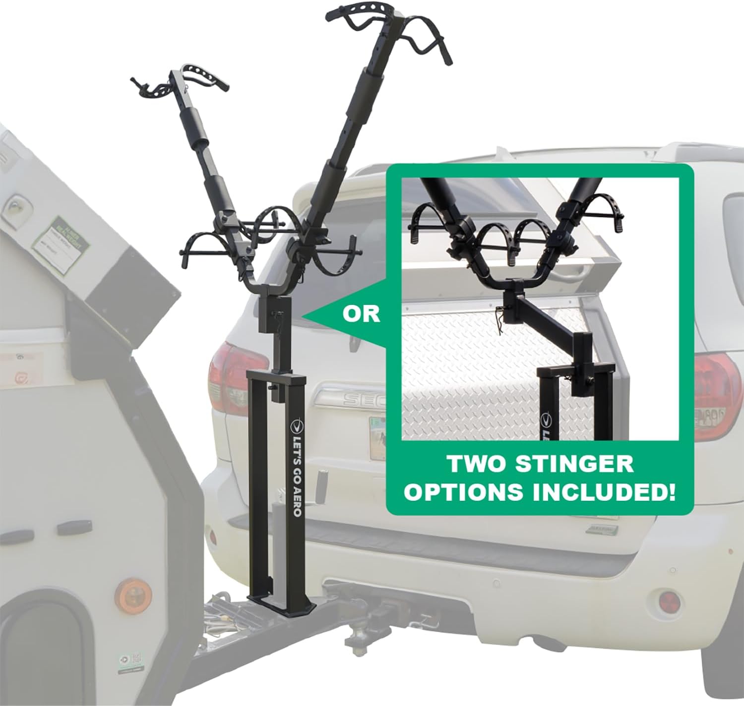 Let’s Go Aero Jack-IT® Plus Two Bike Carrier (Model B00338), Black