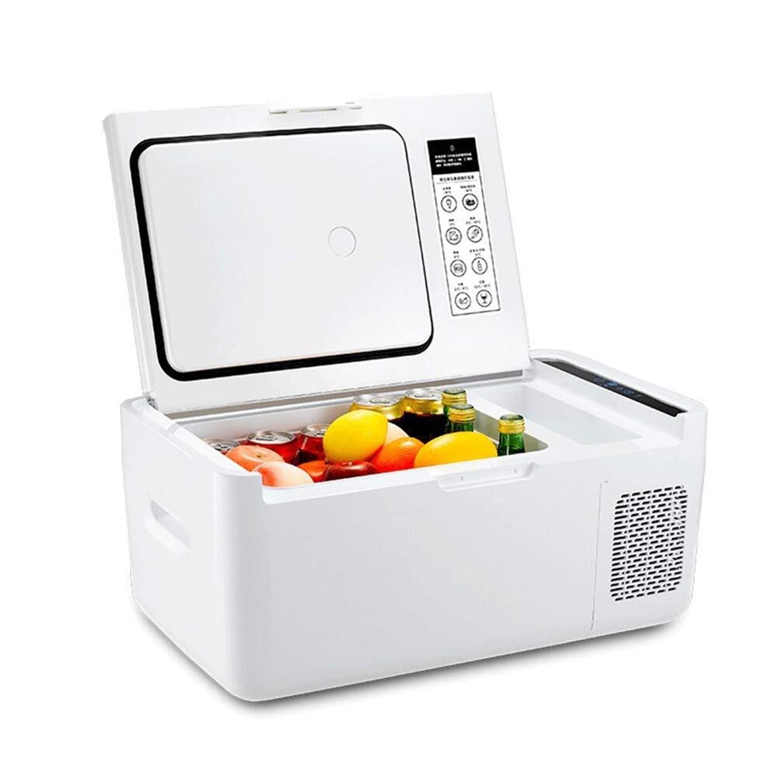 DEMCAY Mini nevera, Nevera portátil, Nevera compacta, Nevera for coche, Mini nevera - Mini nevera eléctrica, refrigerador y calentador