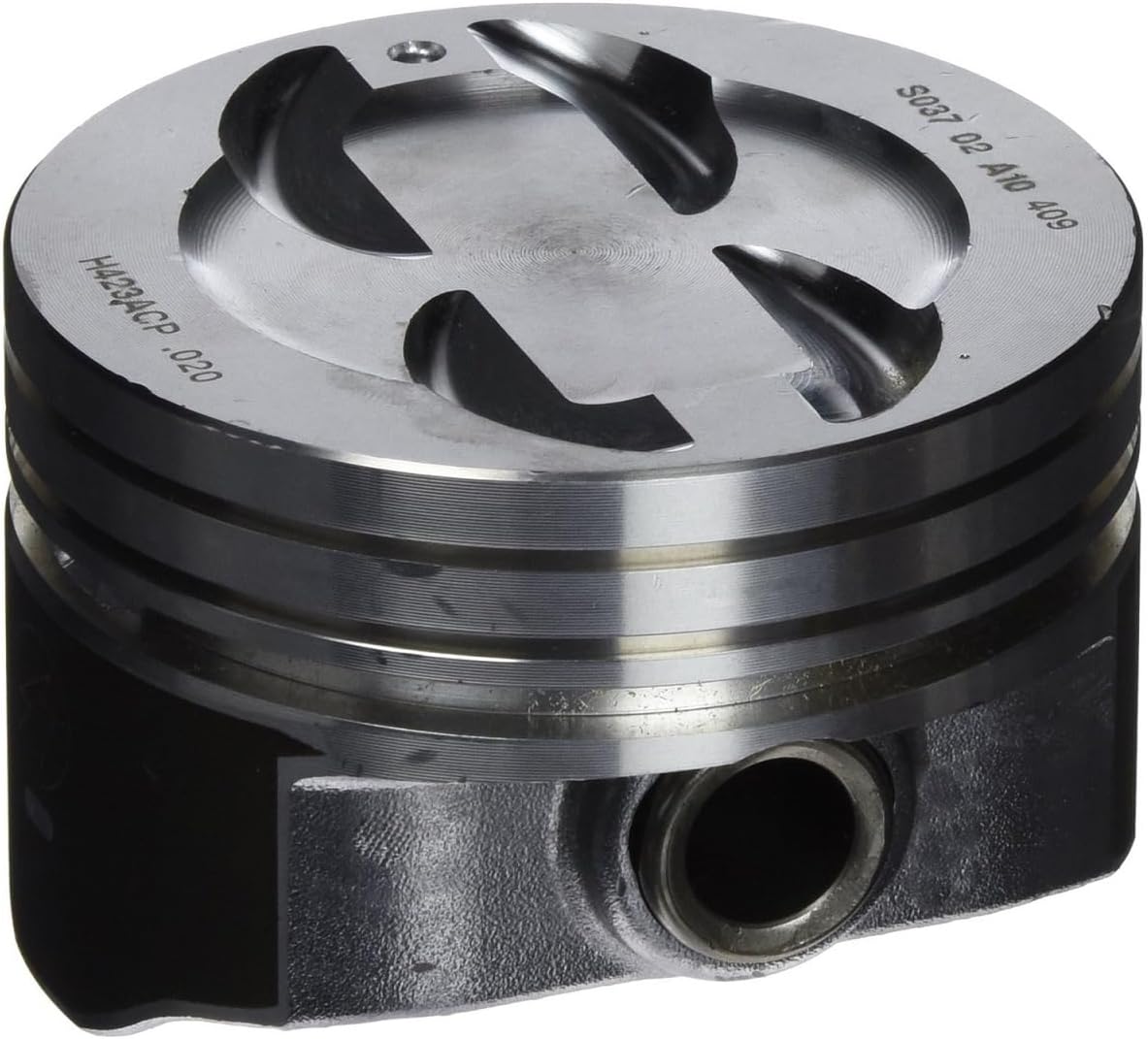 (8) Standard 4.00 bore diameter Hypereutectic Coated Skirt Standard Bore Dish Piston & Moly Ring Set compatible with 1968-90 Chevy 350 5.7L. Click size needed before placing in Cart!