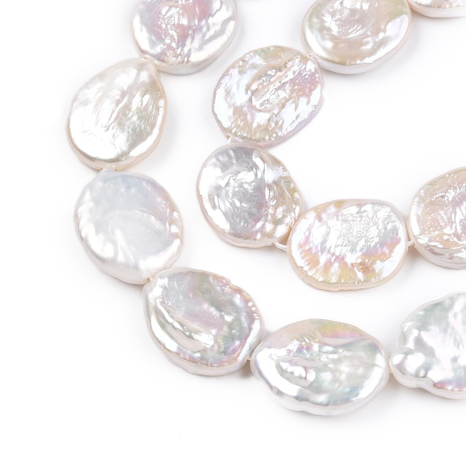 Airssory 23 cuentas de perlas naturales ovaladas de 16 a 25 mm, perlas barrocas naturales, cuentas sueltas para manualidades, pulseras, collares, aretes, bolsos, llaveros, decoración de teléfono
