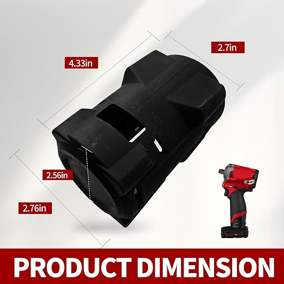 deawater 49-16-2563 Impact Wrench Boot, Protective Rubber Cover for 12V Fuel 1/2 and 3/8 Stubby Impact Wrenches (2562-20 2563-20 2563P-20)