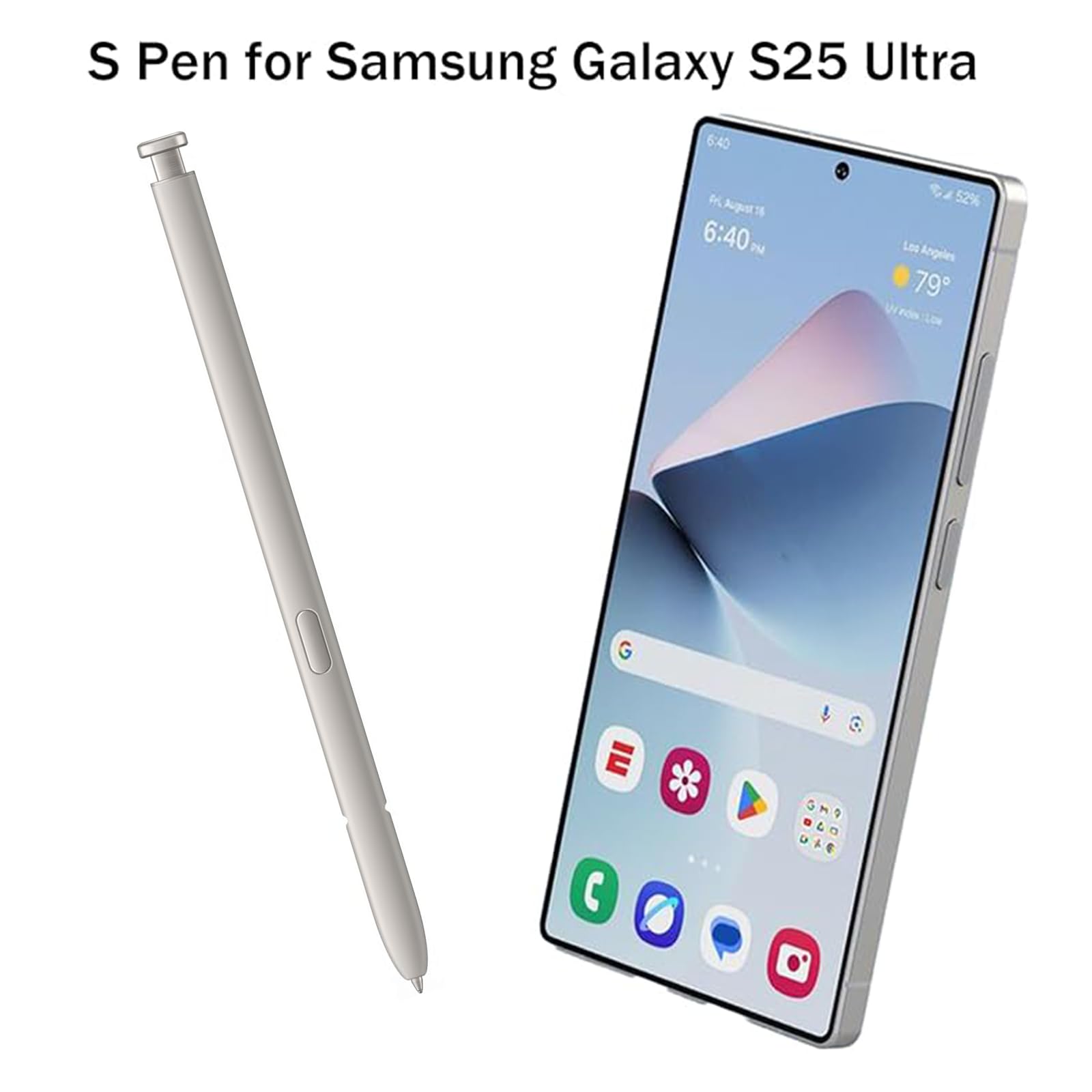 2 Pièces Galaxy S25 Ultra S Stylet de Remplacement pour Samsung Galaxy S25 Ultra S Pen pour remplacer Samsung S25 Ultra Stylus EJ-PS938,Gris
