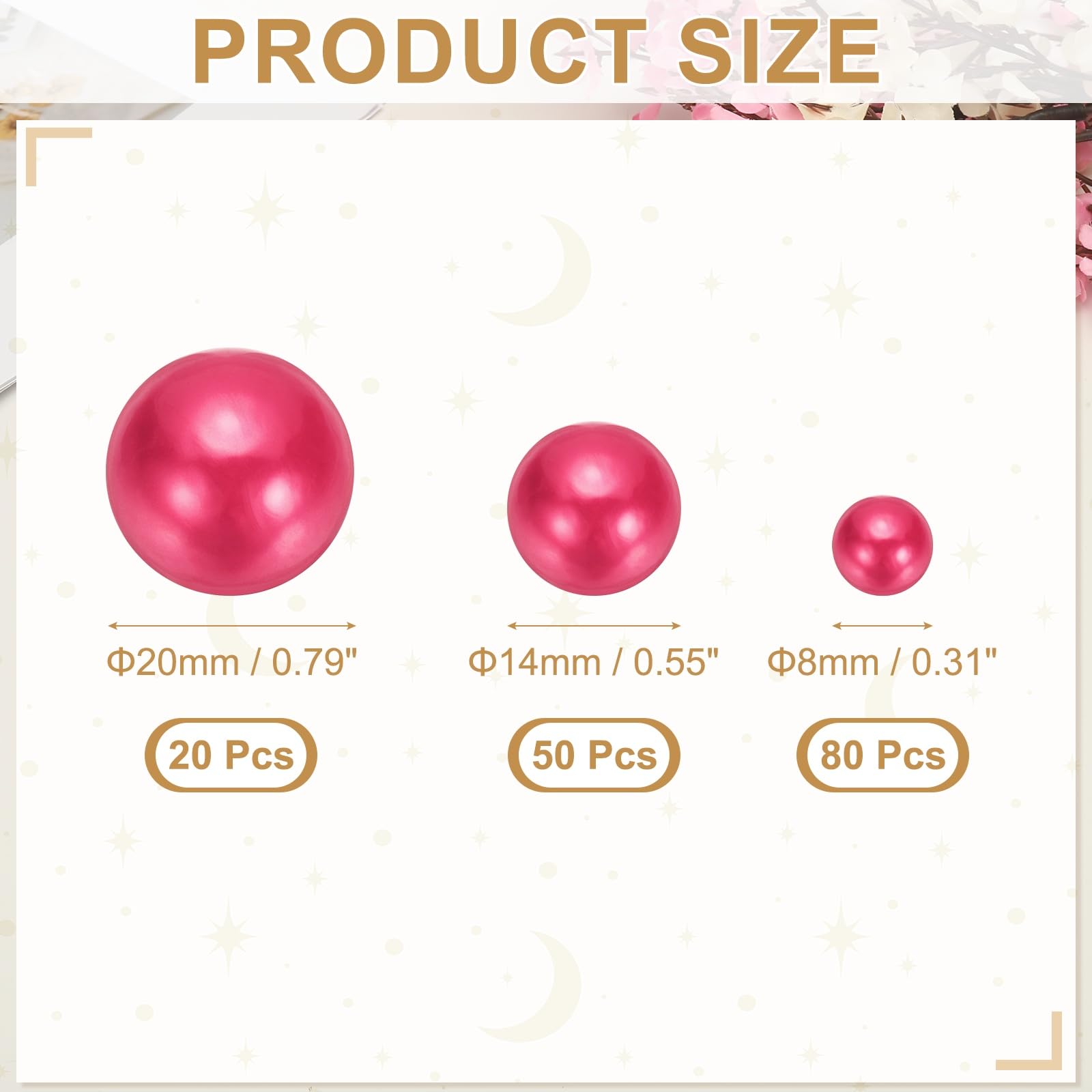 PATIKIL 8/14/20 mm Faux Pearls Beads - Image 2