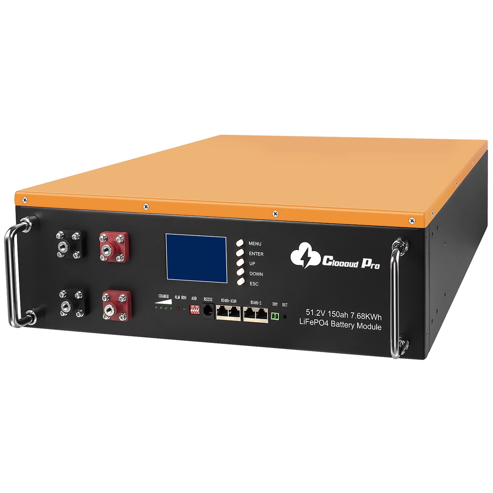 CloooudPro 48V 150Ah LiFePO4 Deep Cycle Cabinet Battery - 6000+ Cycles, 10-Year Lifetime, Built-in BMS & LED Monitor, Ideal for RV, Solar, Marine, Off-Grid, and Overland Applications.