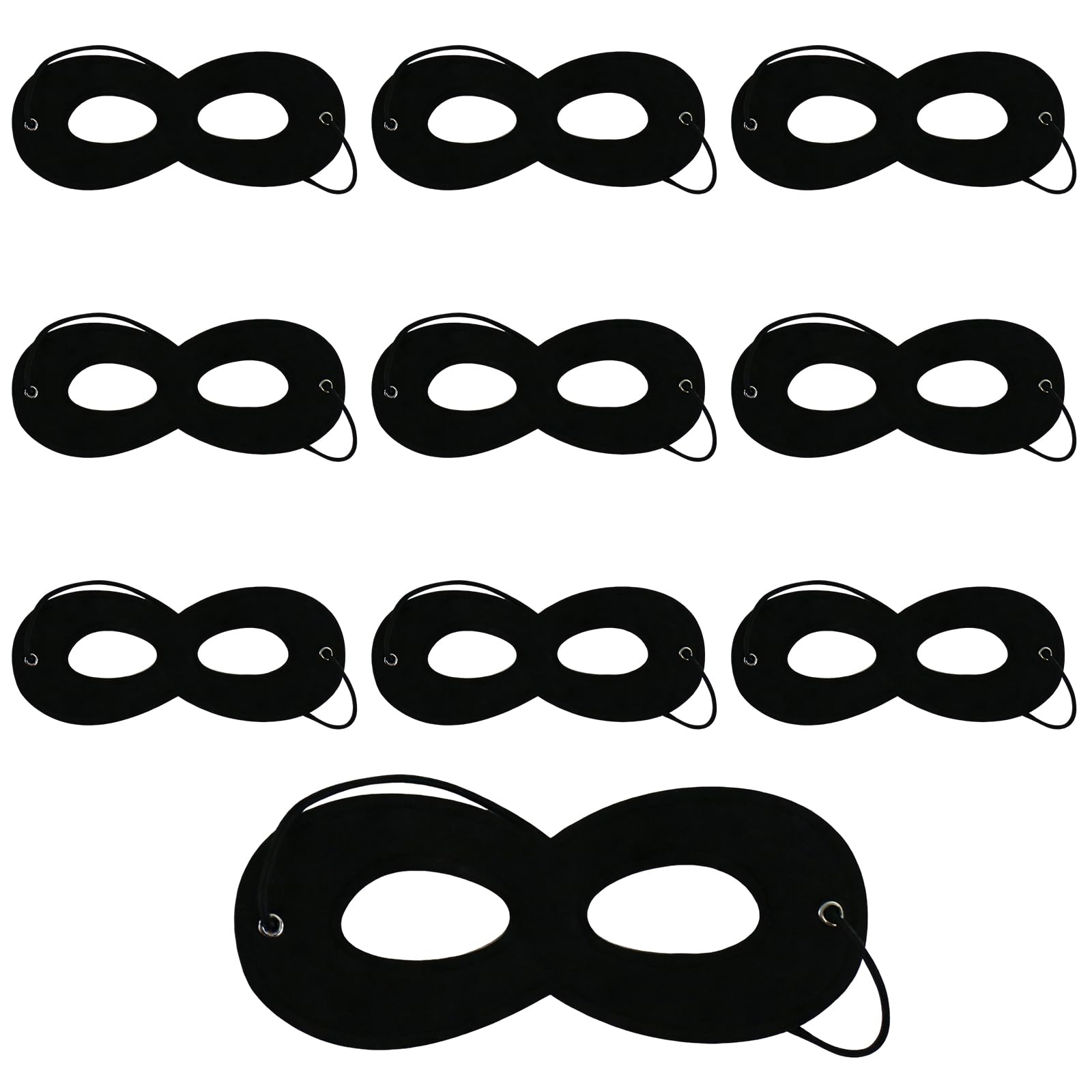 Tingliyi 10 Pcs Black Masks, Fashionable Felt Black Eye Mask, Black Masquerade Mask for Halloween Costume, Carnival Accessories Fancy Dress Masquerade Accessories