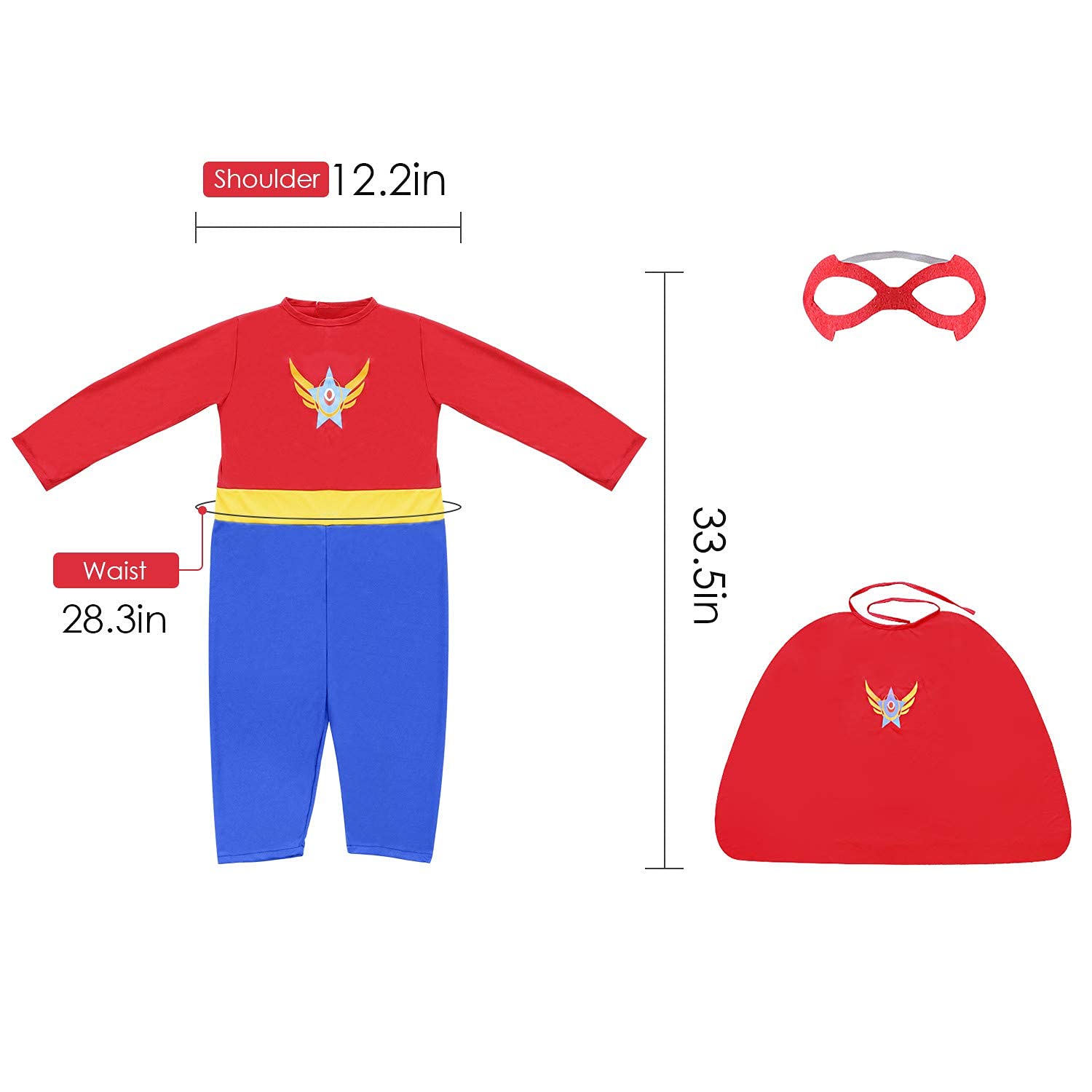 Boys Dress up Trunk Costumes Set, Jeowoqao Kids Dress up Clothes Set