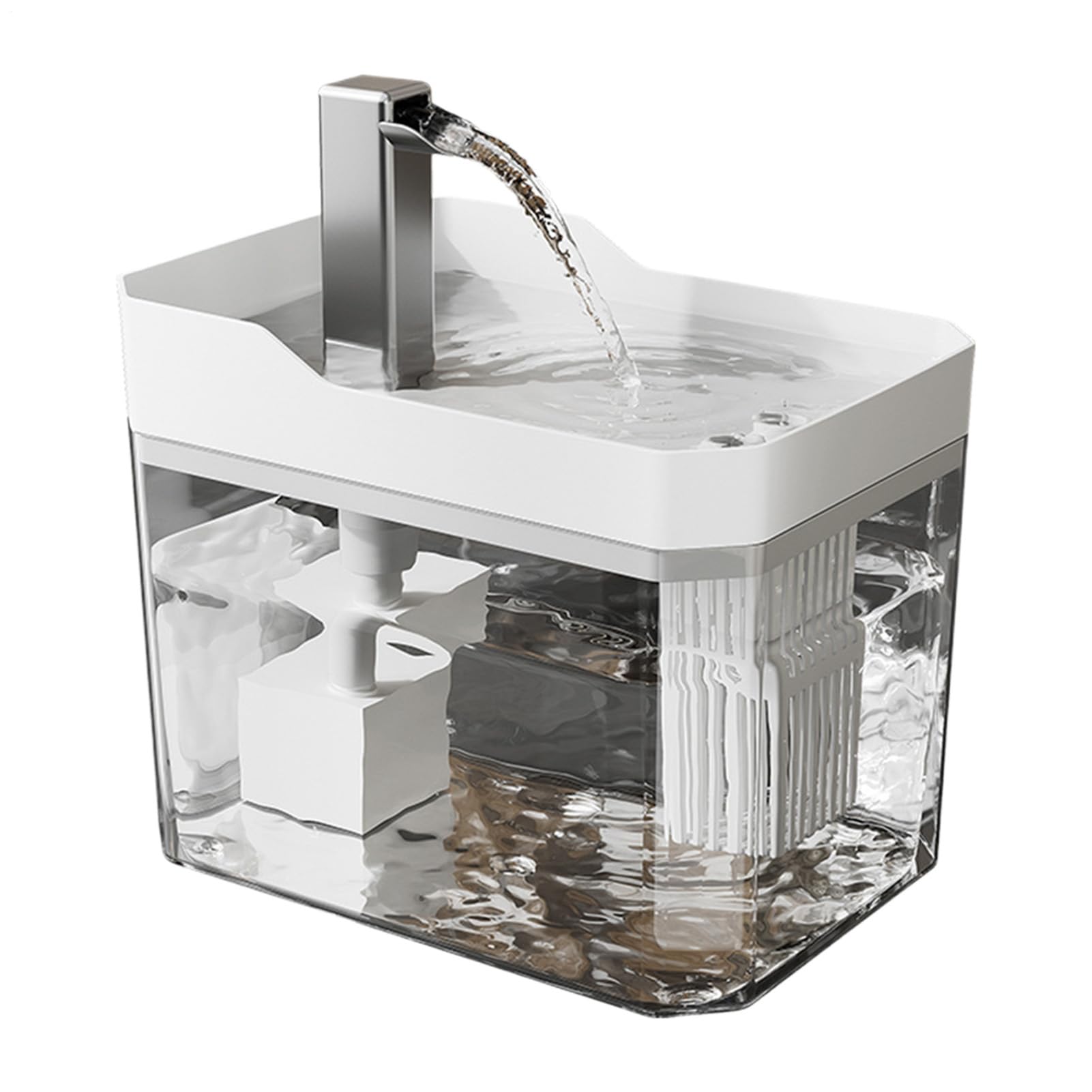Fuente De Agua Automática para Gato - Dispensador De Hidratación Felina Inalámbrico | Batería Desmontable 4000mAh Sin Cable | 1.5L Dinámico Fácil De Limpiar Bebedero con Detección Inteligente | Pero