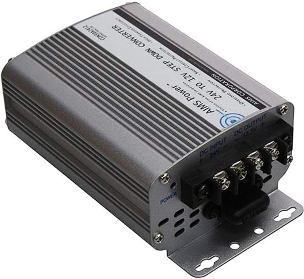 AIMS Power CON60A2412 60-Amp 24V to 12V Step Down DC-DC Converter, Terminal Block for DC Input Output, Over Temperature Protection, Over Load Protection, Transformer Based, Non-Isolated