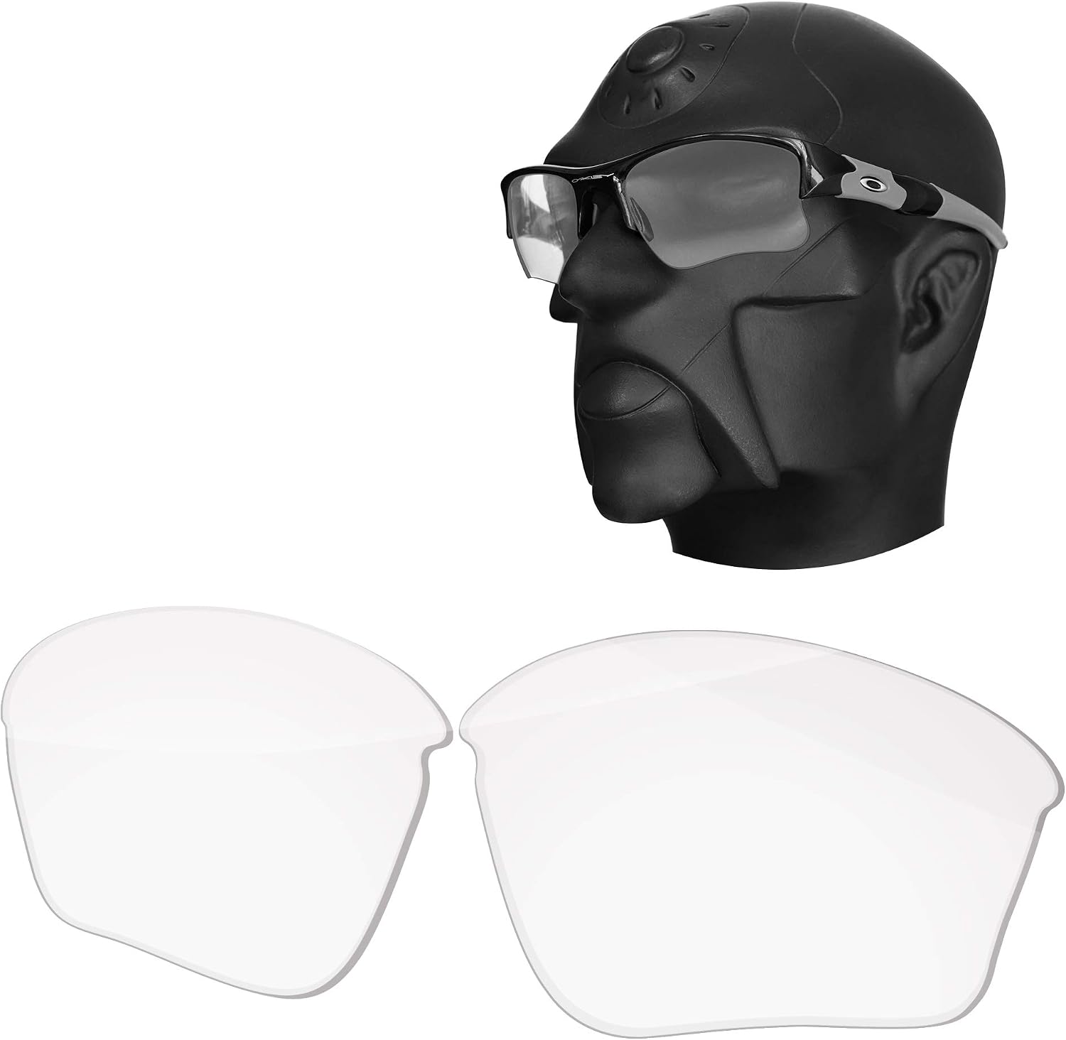 Ensky HardyShield Replacement Lenses for Oakley Flak Jacket XLJ OO9009 63mm Sunglasses - HD Clear
